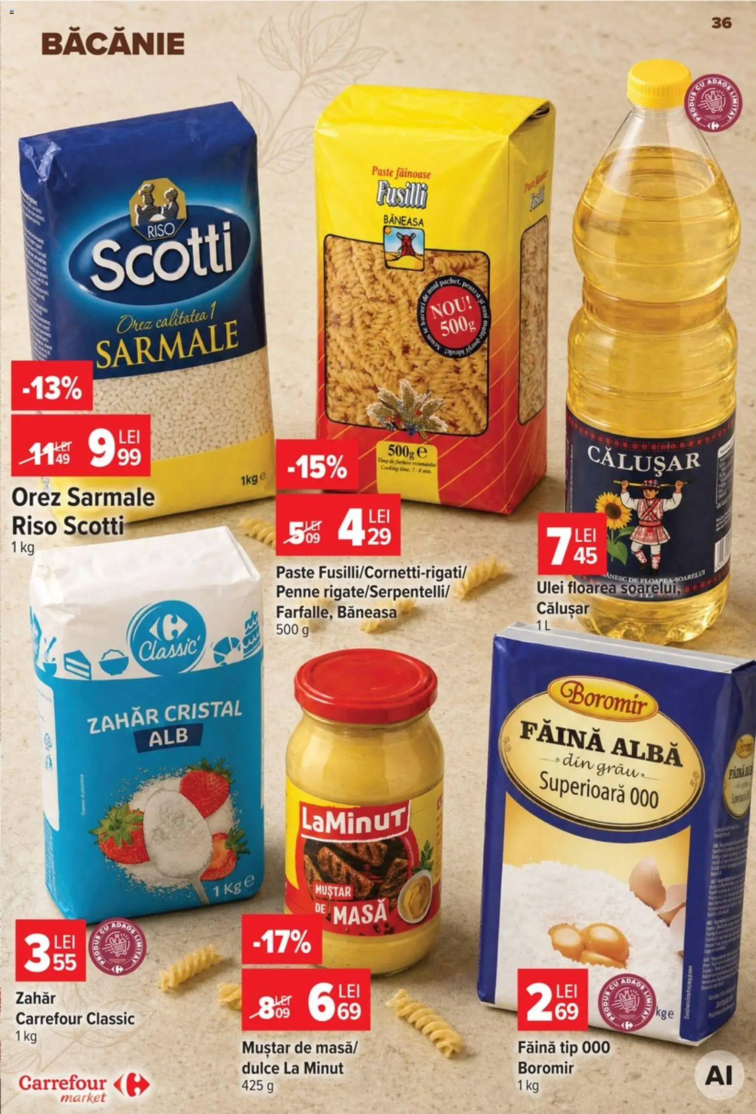 Catalog Carrefour 9 - 21 Septembrie 2026 | Pagina 36 | Produse: Alba, Făină, Orez, Muștar