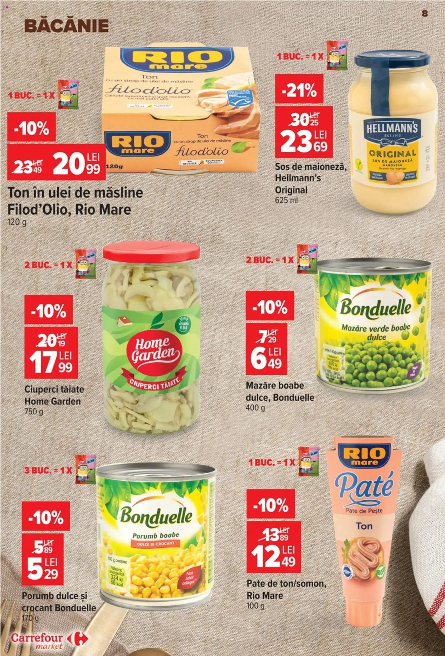 Catalog Carrefour 9 - 21 Septembrie 2026 | Pagina 8 | Produse: Pate, Ciuperci, Pește, Maioneză