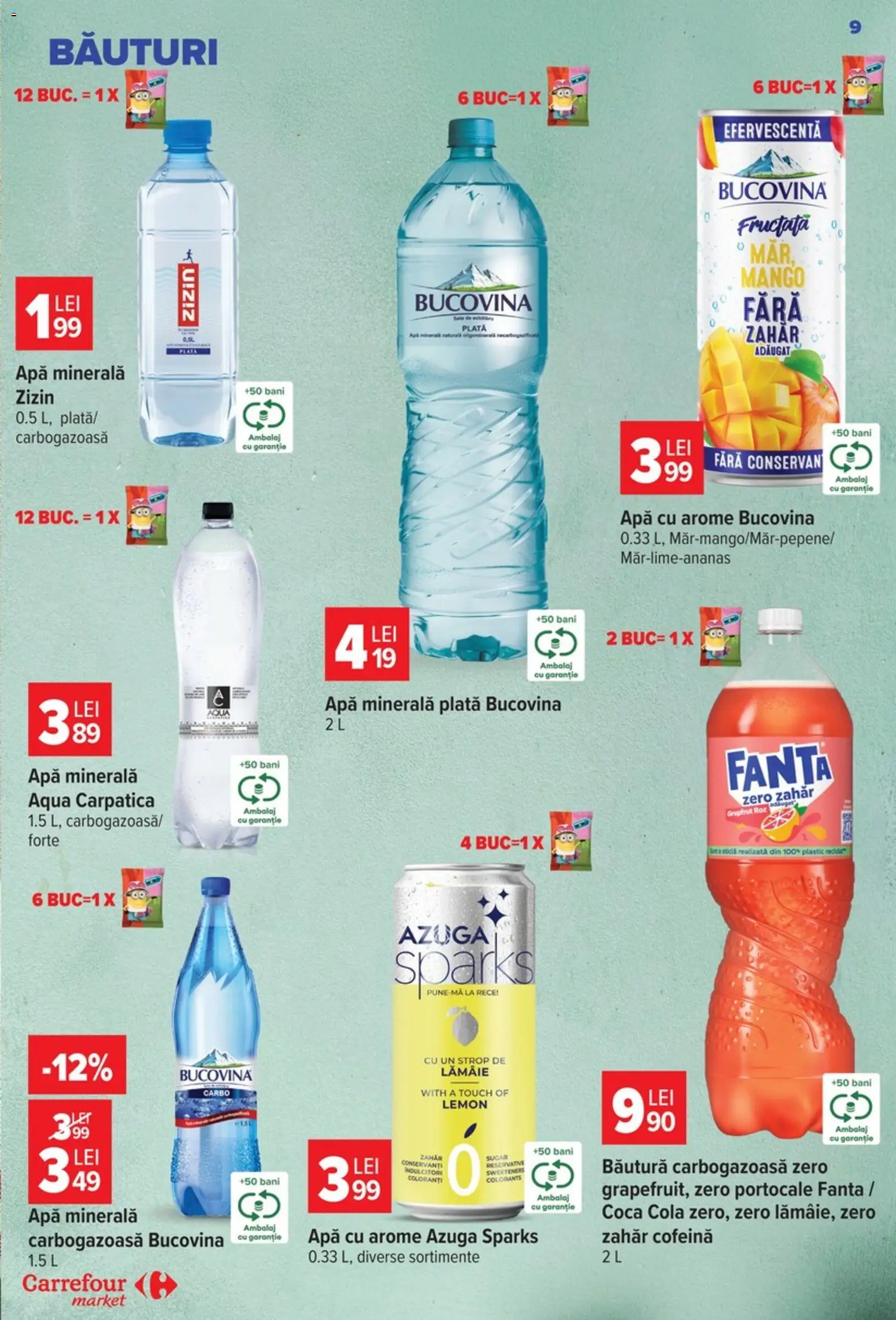 Catalog Carrefour 9 - 21 Septembrie 2026 | Pagina 9 | Produse: Fanta, Coca cola, Grepfrut, Apă
