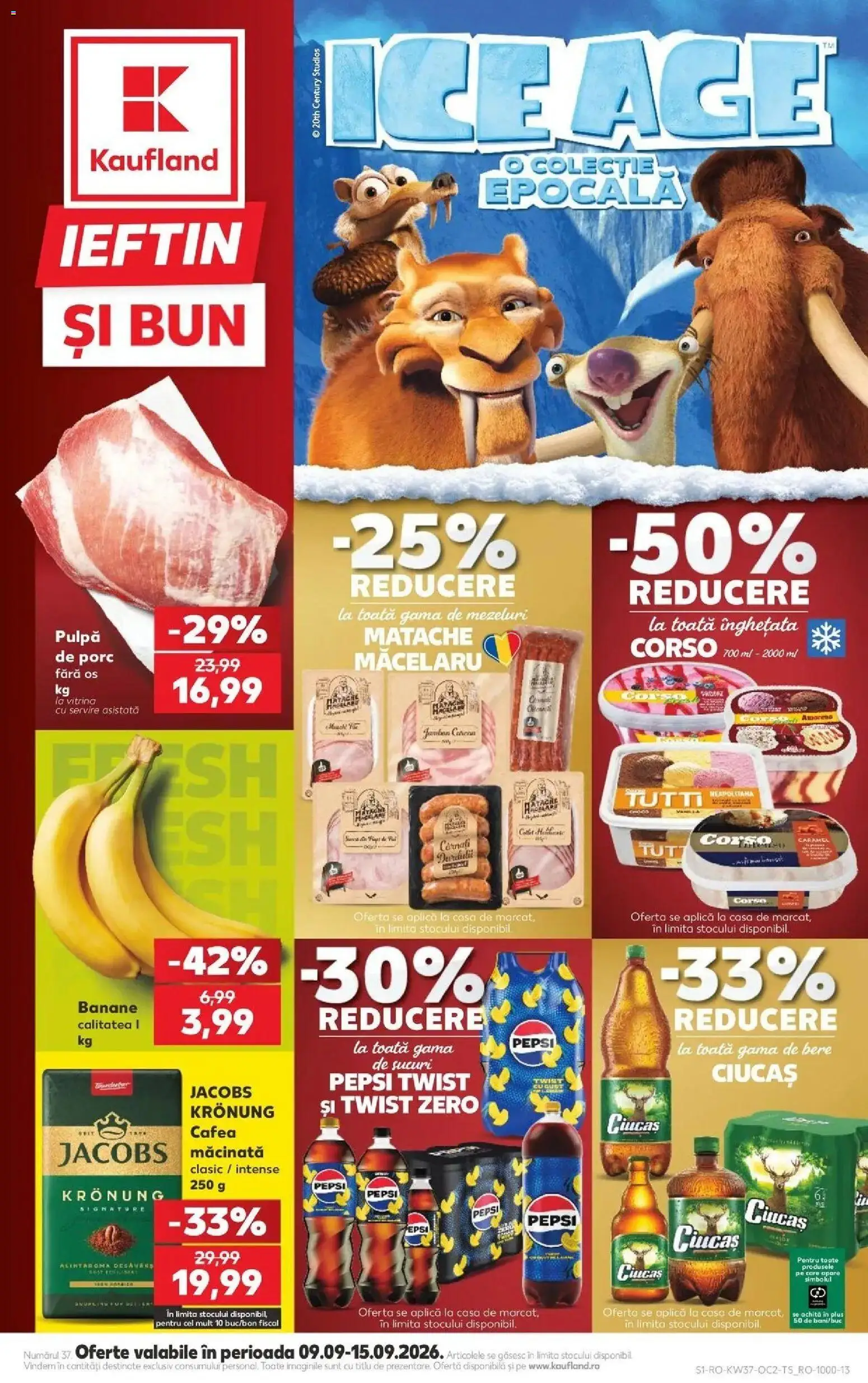 Catalog Kaufland 9 - 14 Septembrie 2026 | Pagina 1 | Produse: Pepsi, Jacobs, Cafea, Înghețată