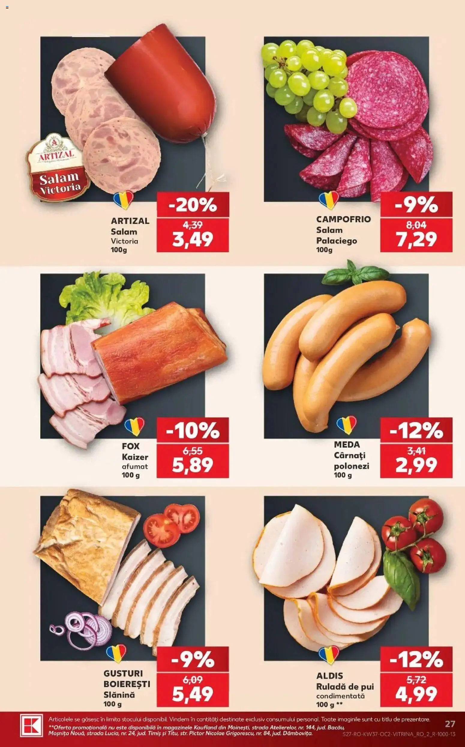 Catalog Kaufland 9 - 14 Septembrie 2026 | Pagina 27 | Produse: Slanina, Pui, Salam, Cârnați