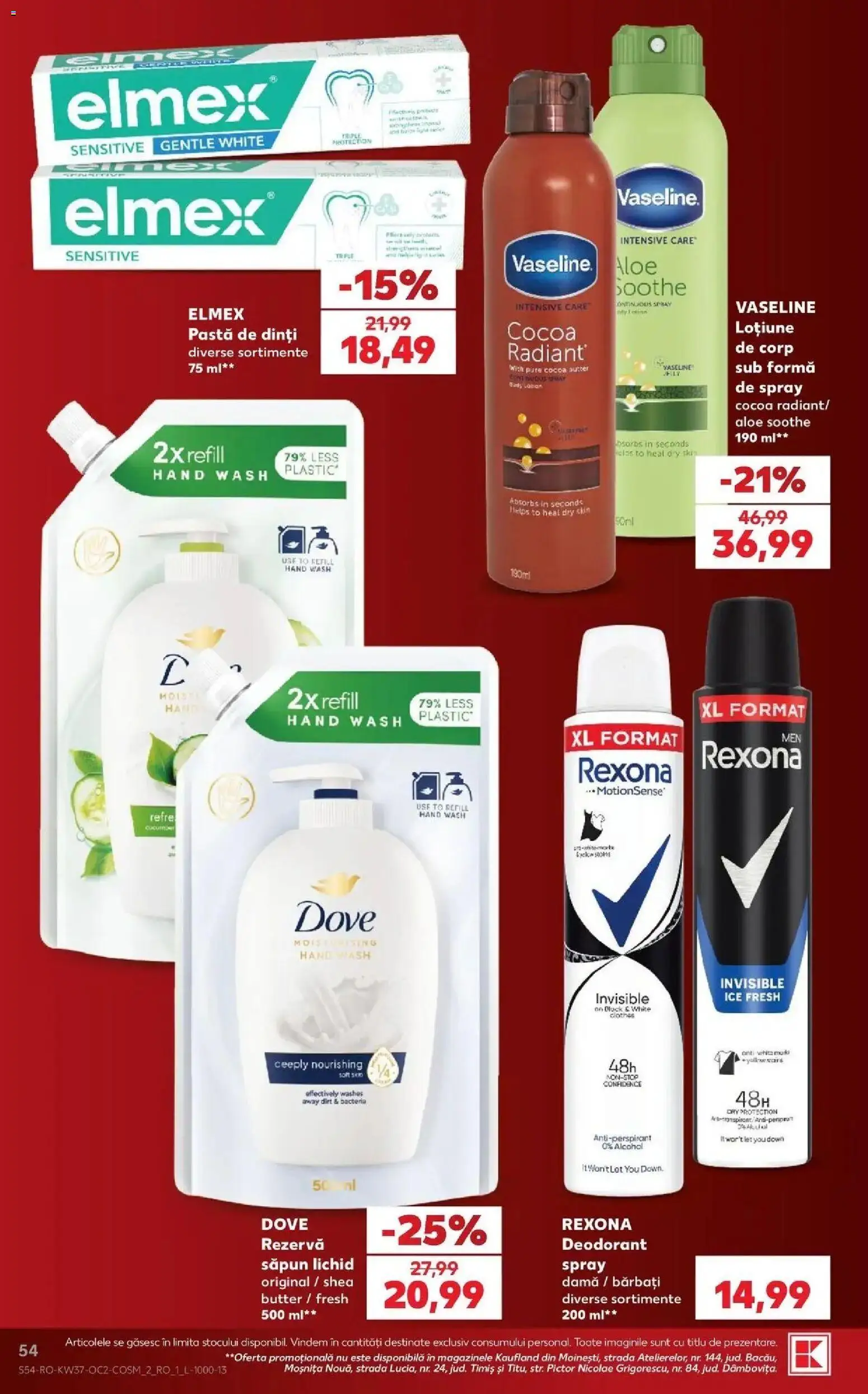 Catalog Kaufland 9 - 14 Septembrie 2026 | Pagina 54 | Produse: Rexona, Deodorant, Pastă de dinți, Săpun lichid