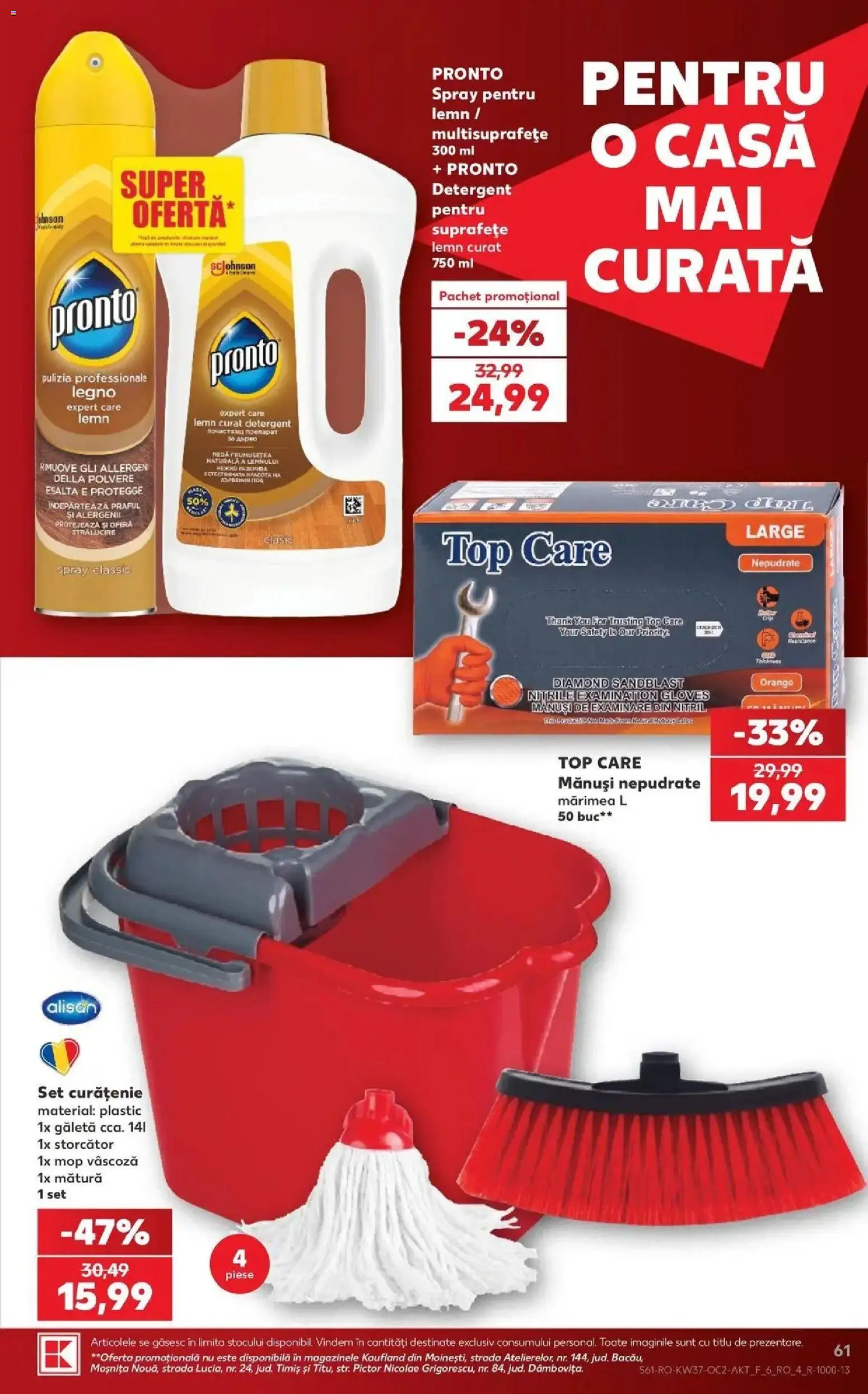 Catalog Kaufland 9 - 14 Septembrie 2026 | Pagina 61 | Produse: Mănuși, Mop, Mătură, Detergent