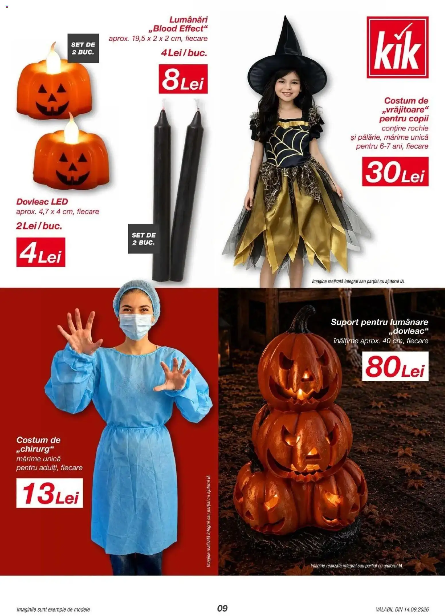 Catalog Kik 14 - 19 Septembrie 2026 | Pagina 9 | Produse: Dovleac, Lumânare, Costum, Suport