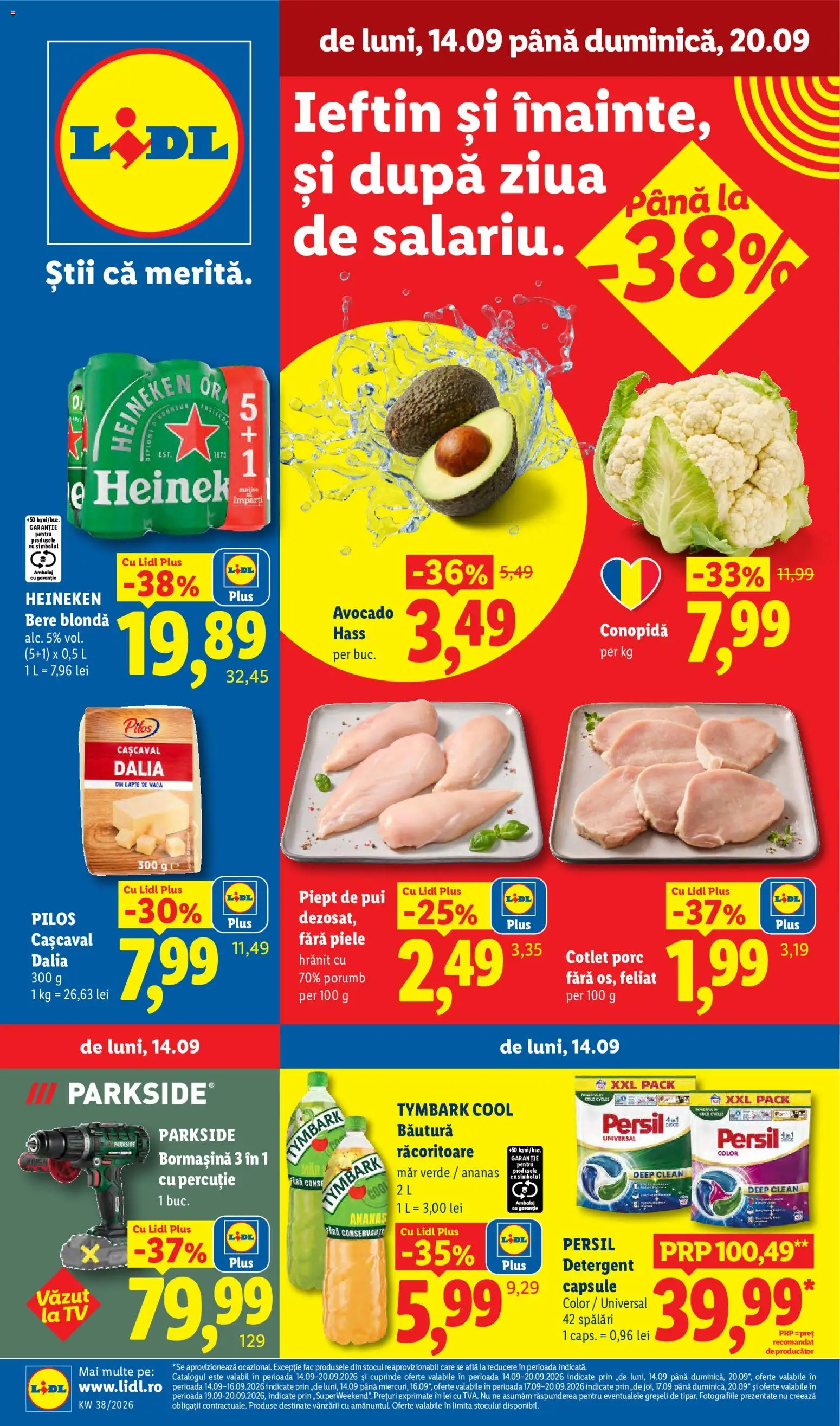 Catalog LIDL 14 - 19 Septembrie 2026 | Pagina 1 | Produse: Conopidă, Pilos, Parkside, Porumb