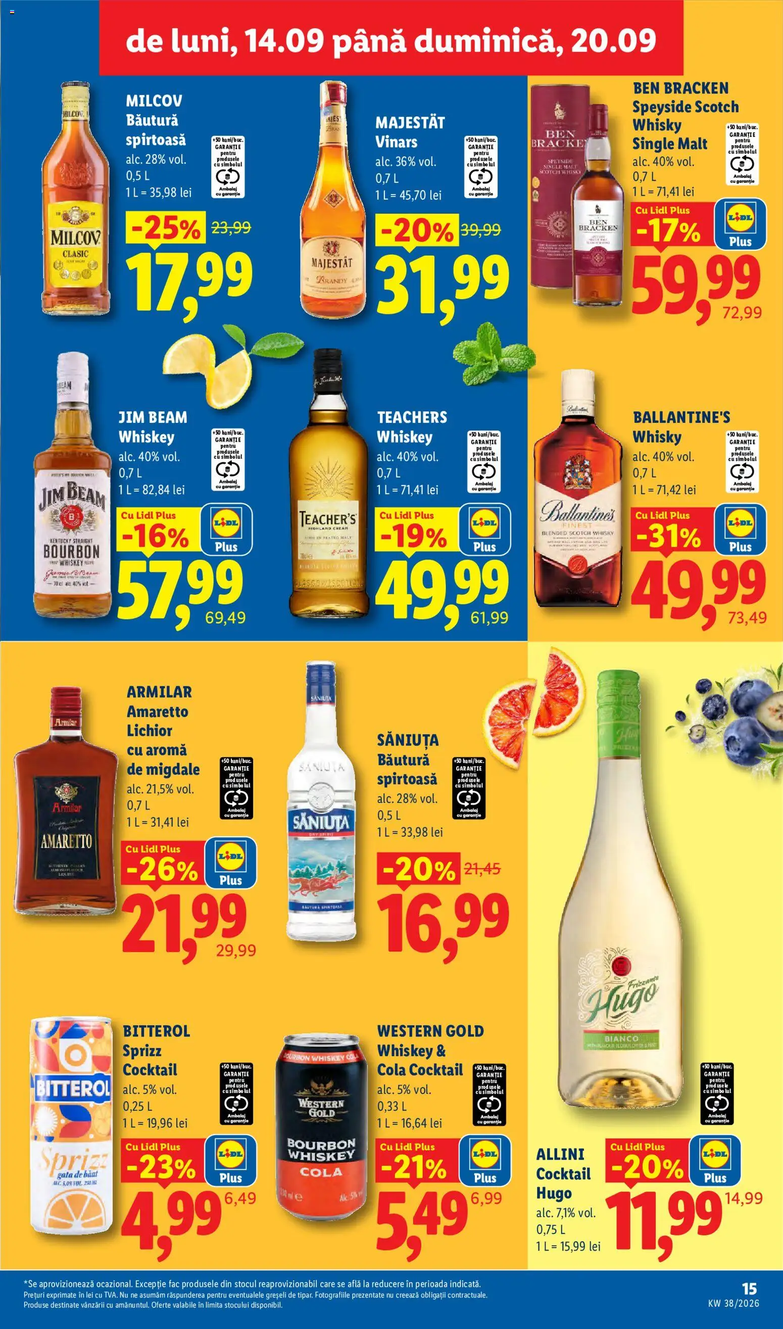 Catalog LIDL 14 - 19 Septembrie 2026 | Pagina 15 | Produse: Cola, Bourbon, Whiskey, Plus