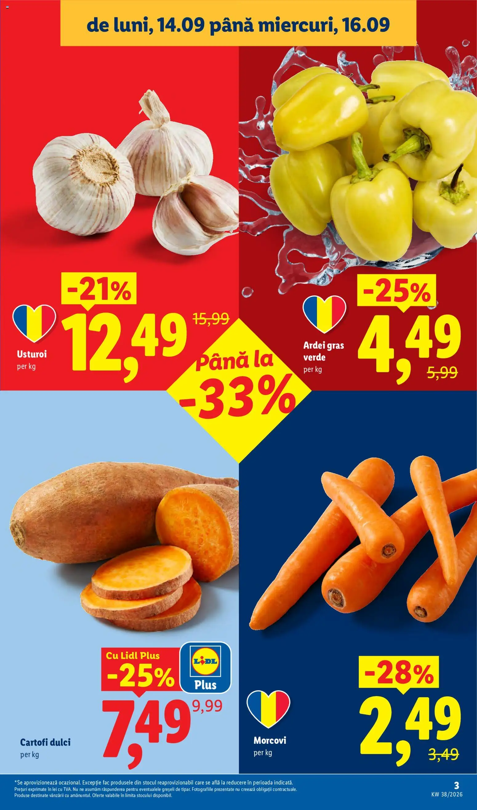 Catalog LIDL 14 - 19 Septembrie 2026 | Pagina 3 | Produse: Cartofi dulci, Ardei, Morcovi, Usturoi