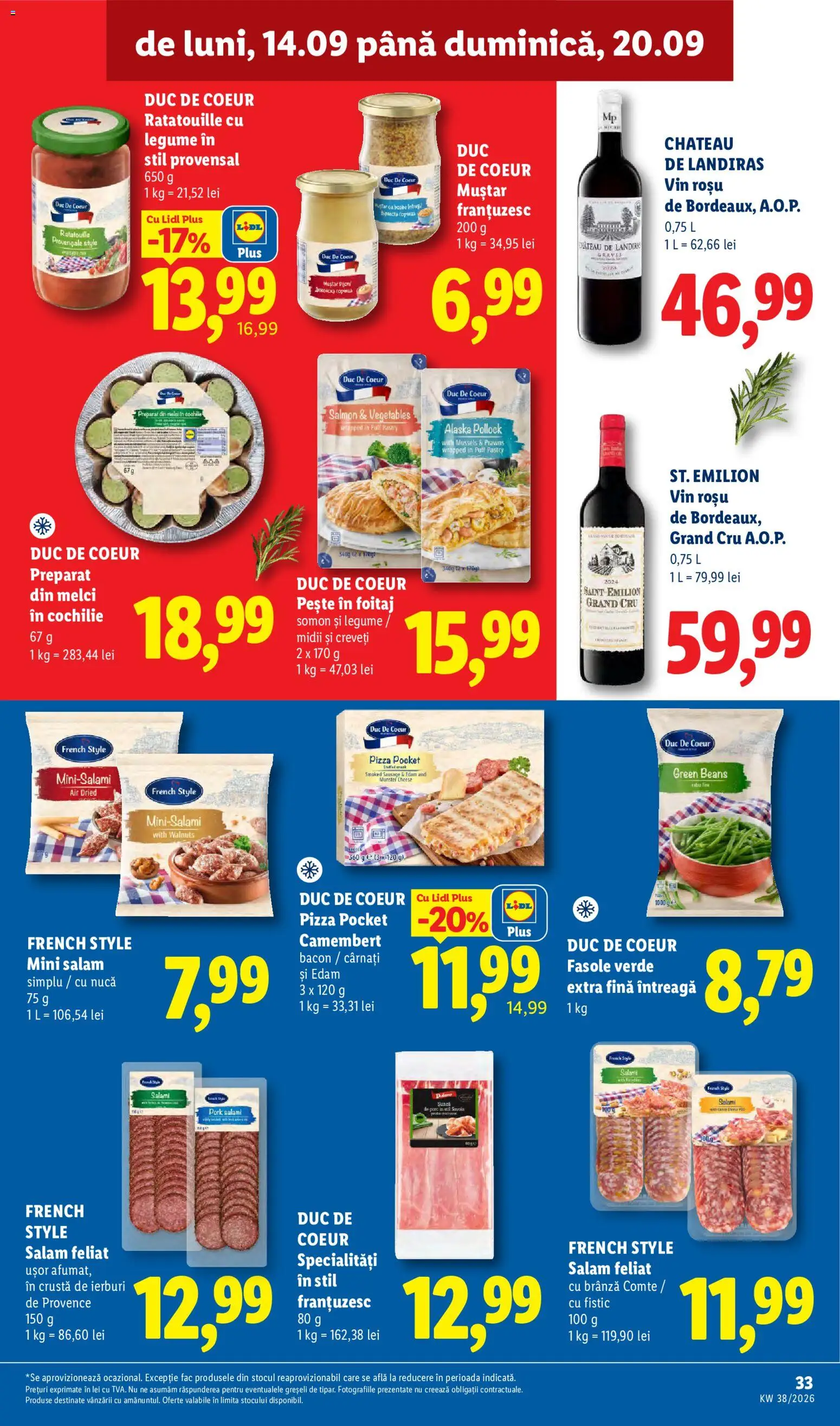 Catalog LIDL 14 - 19 Septembrie 2026 | Pagina 33 | Produse: Bacon, Mălai, Legume, Cârnați