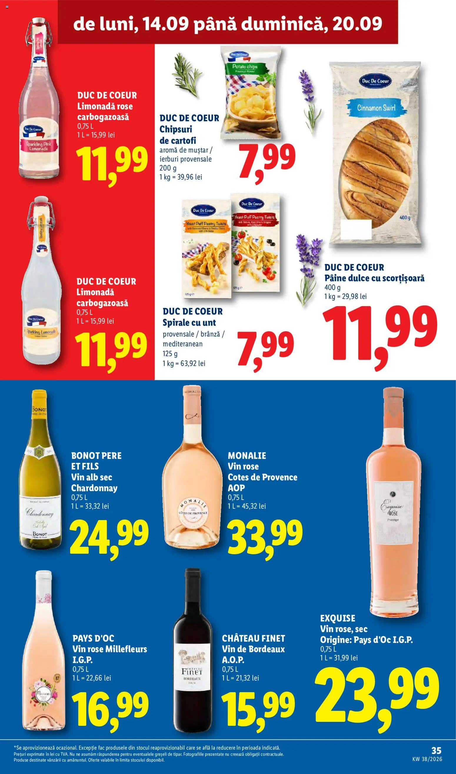 Catalog LIDL 14 - 19 Septembrie 2026 | Pagina 35 | Produse: Unt, Vin, Cartofi, Pere