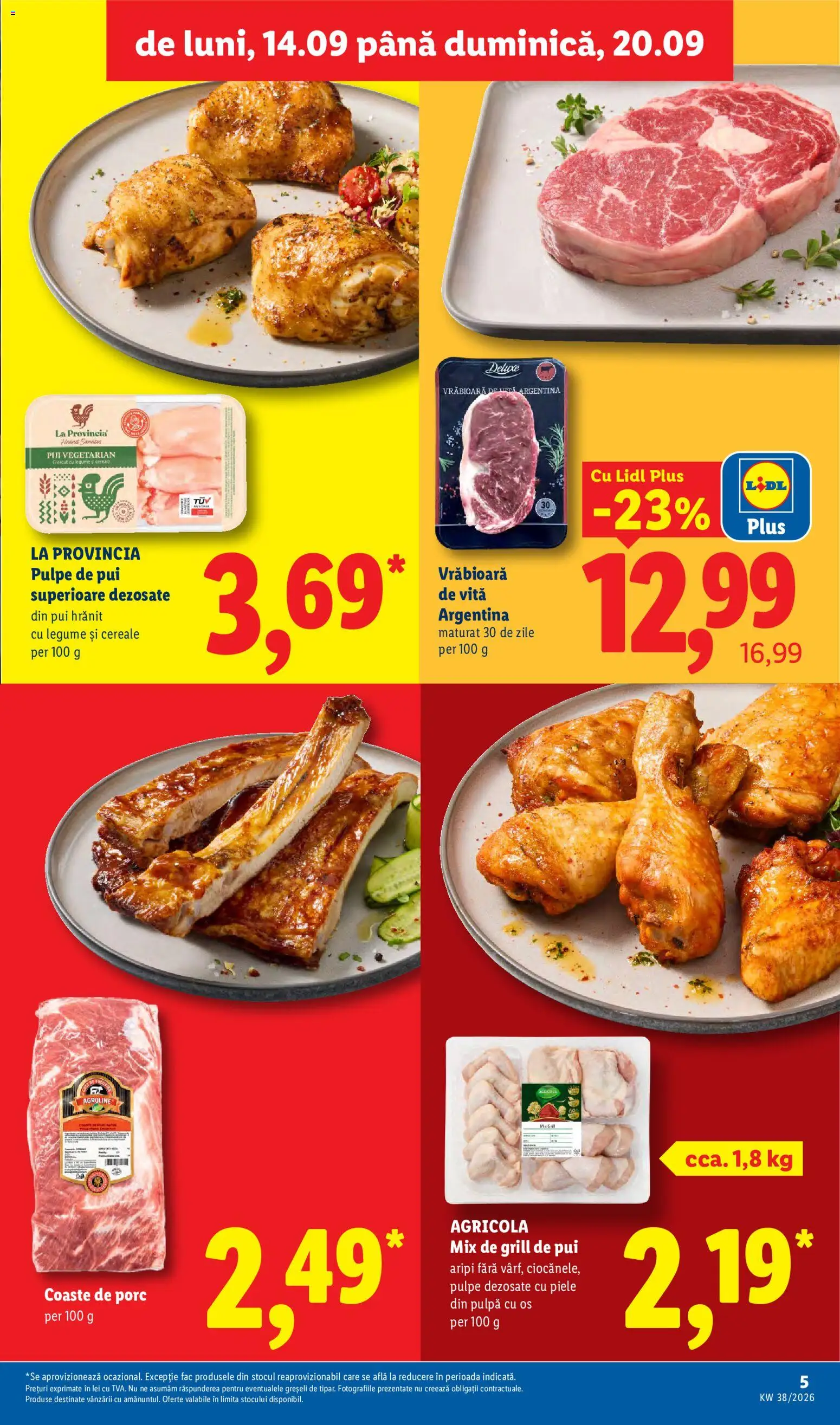 Catalog LIDL 14 - 19 Septembrie 2026 | Pagina 5 | Produse: Grill, La provincia, Cereale, Legume