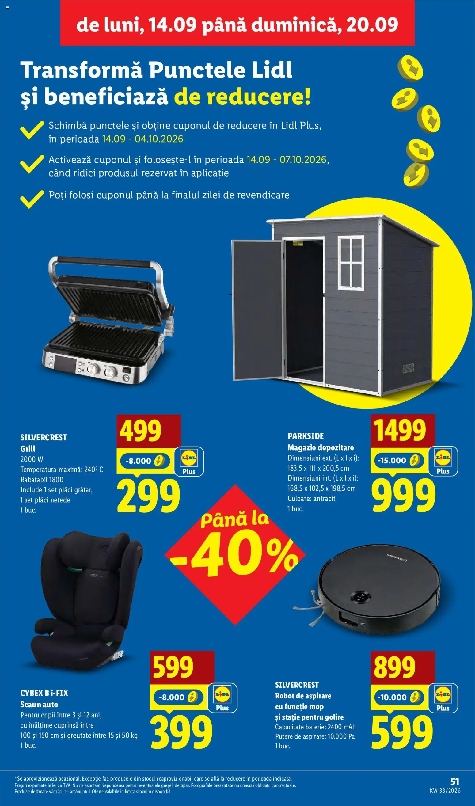 Catalog LIDL 14 - 19 Septembrie 2026 | Pagina 51 | Produse: Robot, Scaun, Baterie, Plus