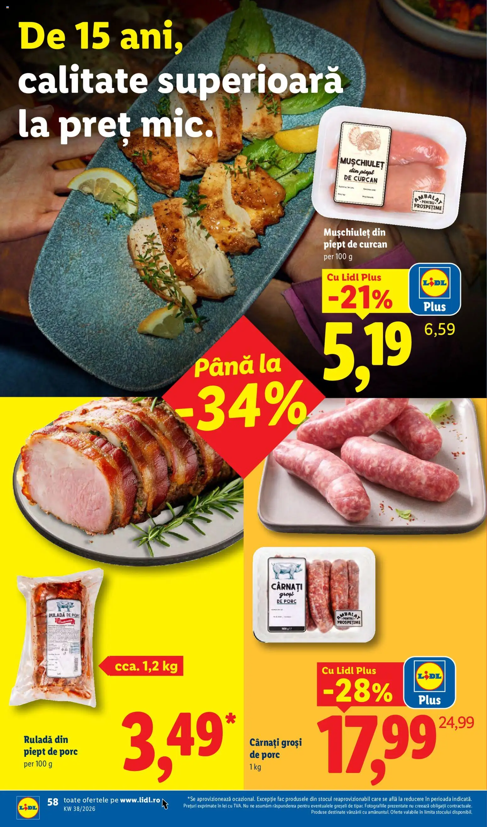 Catalog LIDL 14 - 19 Septembrie 2026 | Pagina 58 | Produse: Piept de curcan, Ruladă, Plus, Cârnați