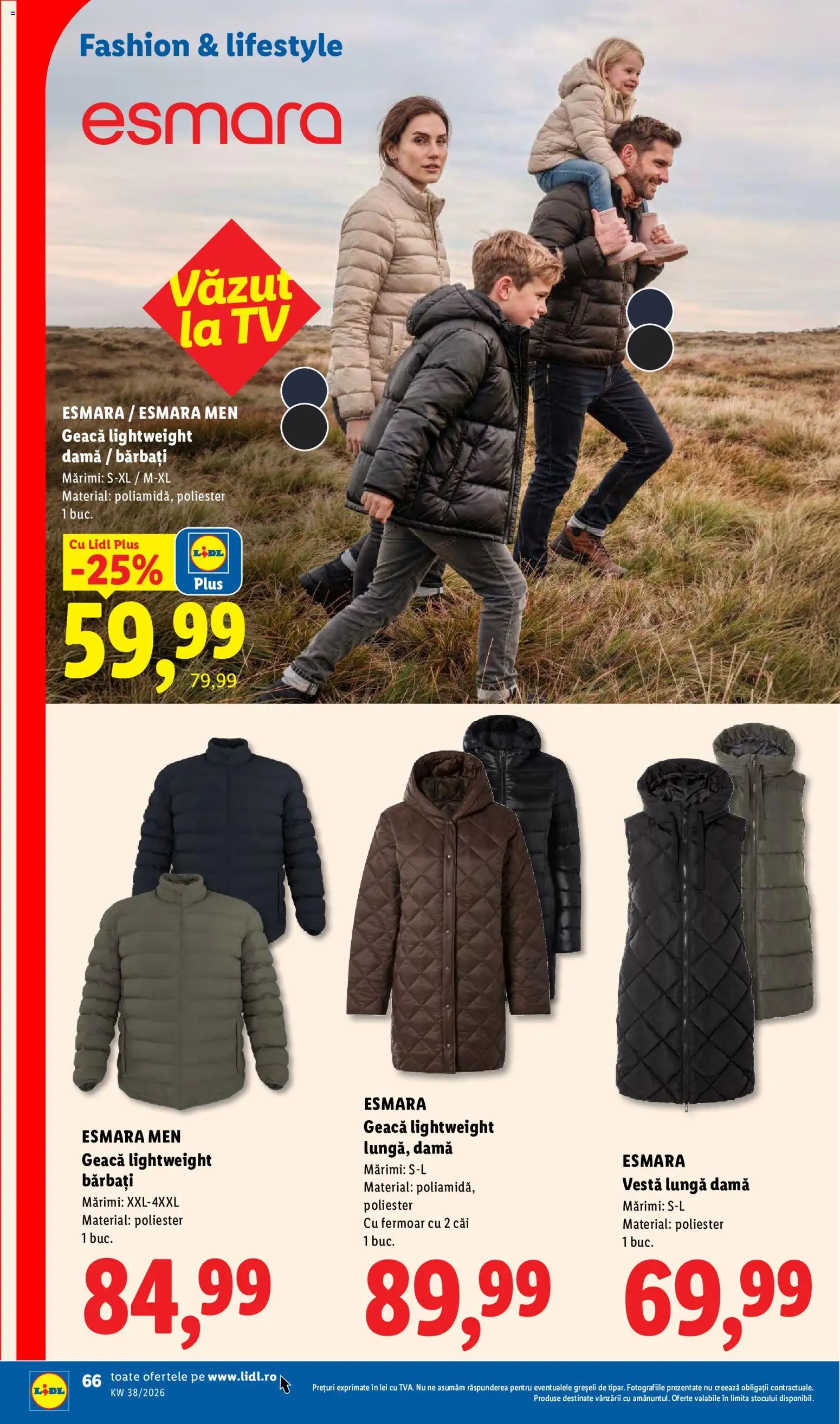 Catalog LIDL 14 - 19 Septembrie 2026 | Pagina 66 | Produse: Sport, Vestă, Geacă, Plus