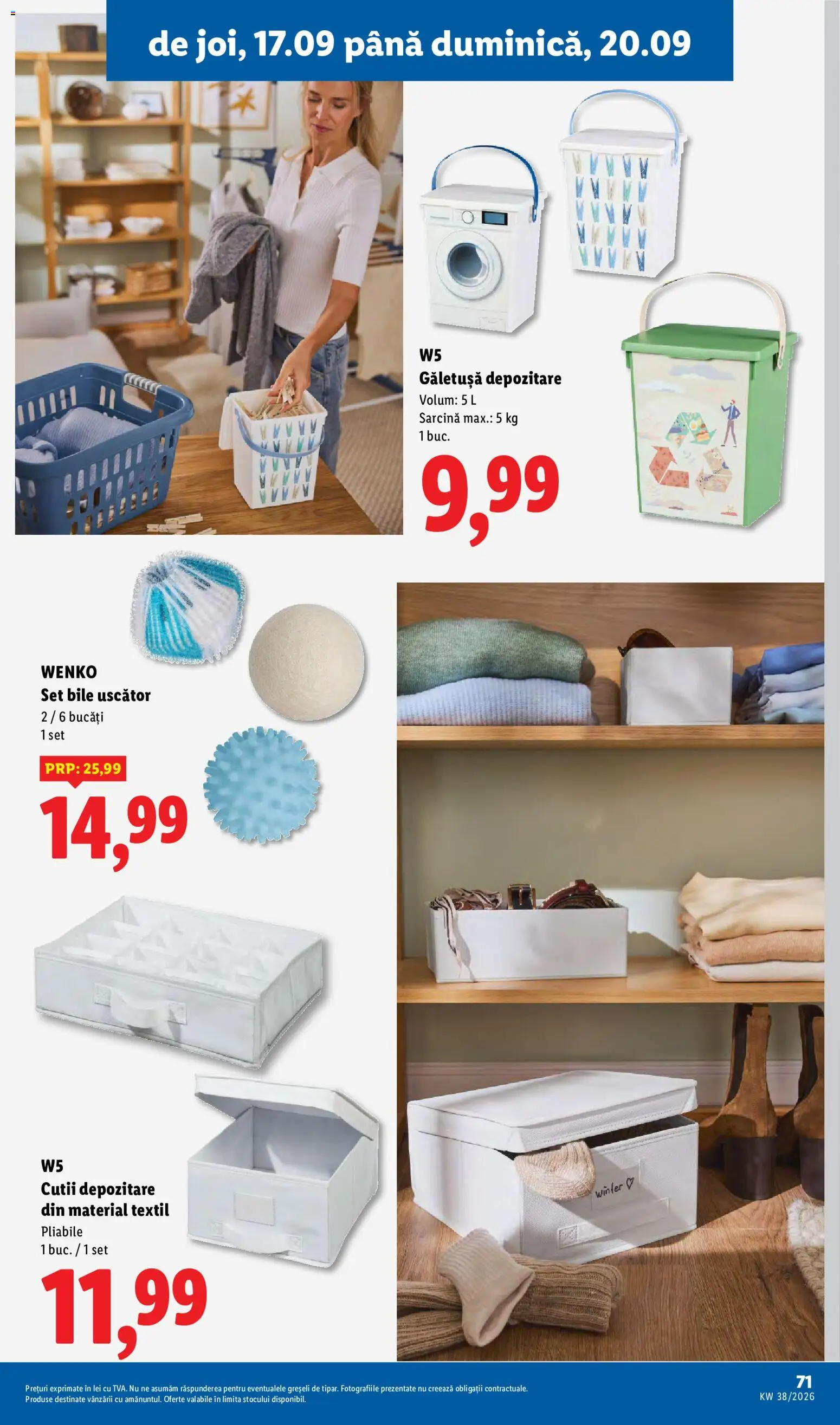 Catalog LIDL 14 - 19 Septembrie 2026 | Pagina 71 | Produse: Uscător, Depozitare