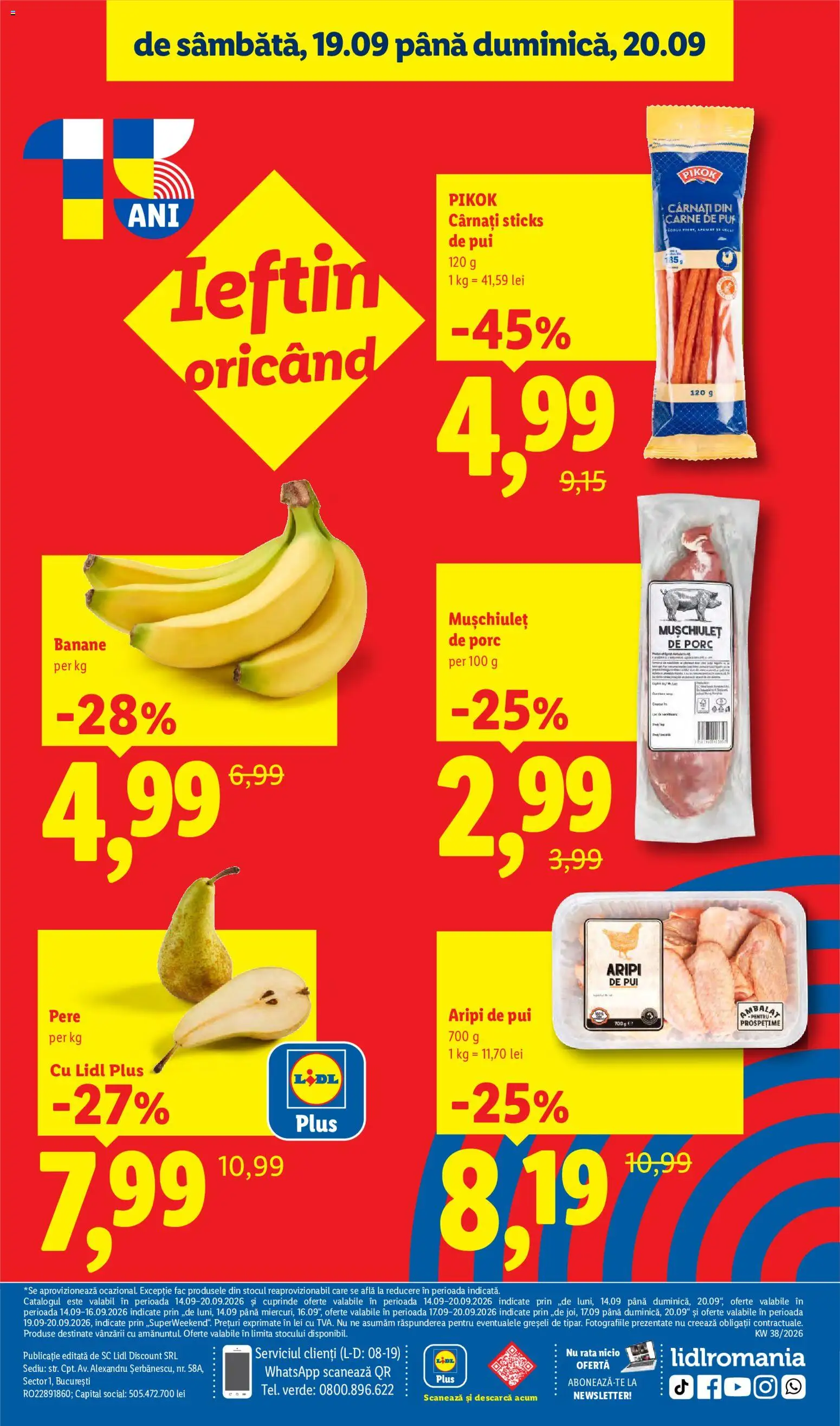 Catalog LIDL 14 - 19 Septembrie 2026 | Pagina 82 | Produse: Carnati sticks, Pere, Plus, Cârnați