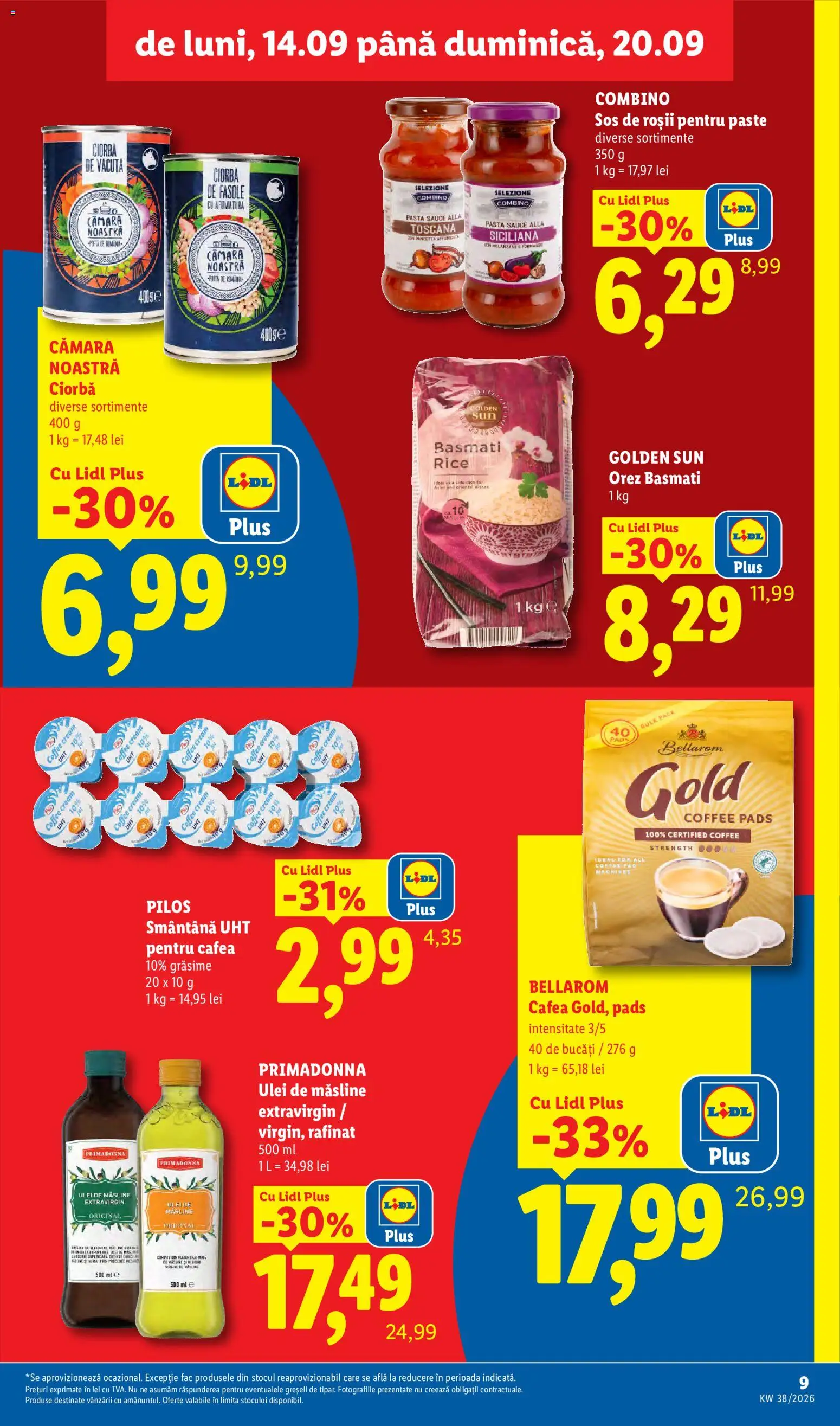 Catalog LIDL 14 - 19 Septembrie 2026 | Pagina 9 | Produse: Măsline, Ulei, Orez basmati, Paste