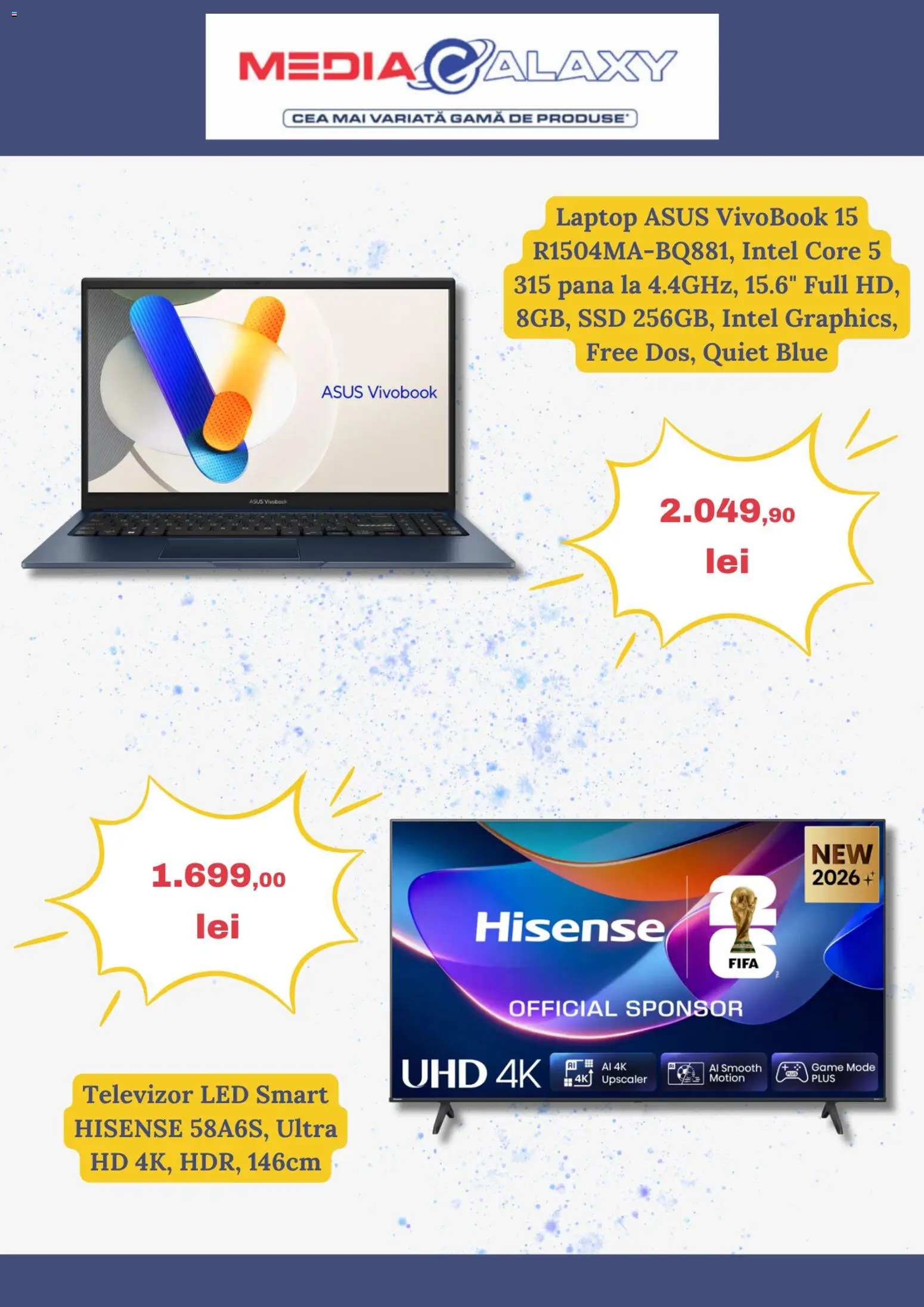Catalog Media Galaxy 10 - 22 Septembrie 2026 | Pagina 3 | Produse: Laptop, Televizor led, LED, Plus