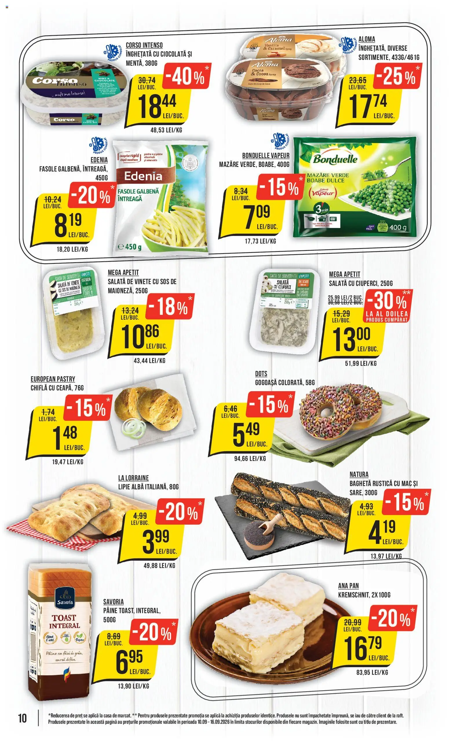 Catalog Mega Image 10 - 15 Septembrie 2026 | Pagina 10 | Produse: Pâine, Ciocolată, Salată, Sos