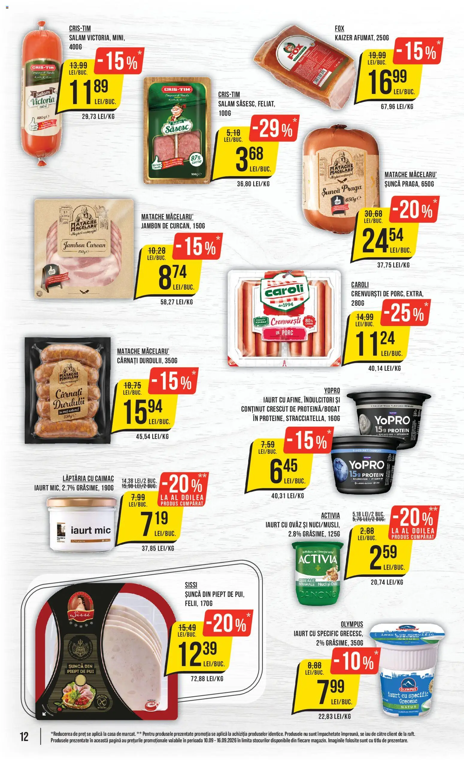 Catalog Mega Image 10 - 15 Septembrie 2026 | Pagina 12 | Produse: Pui, Salam, Cereale, Activia