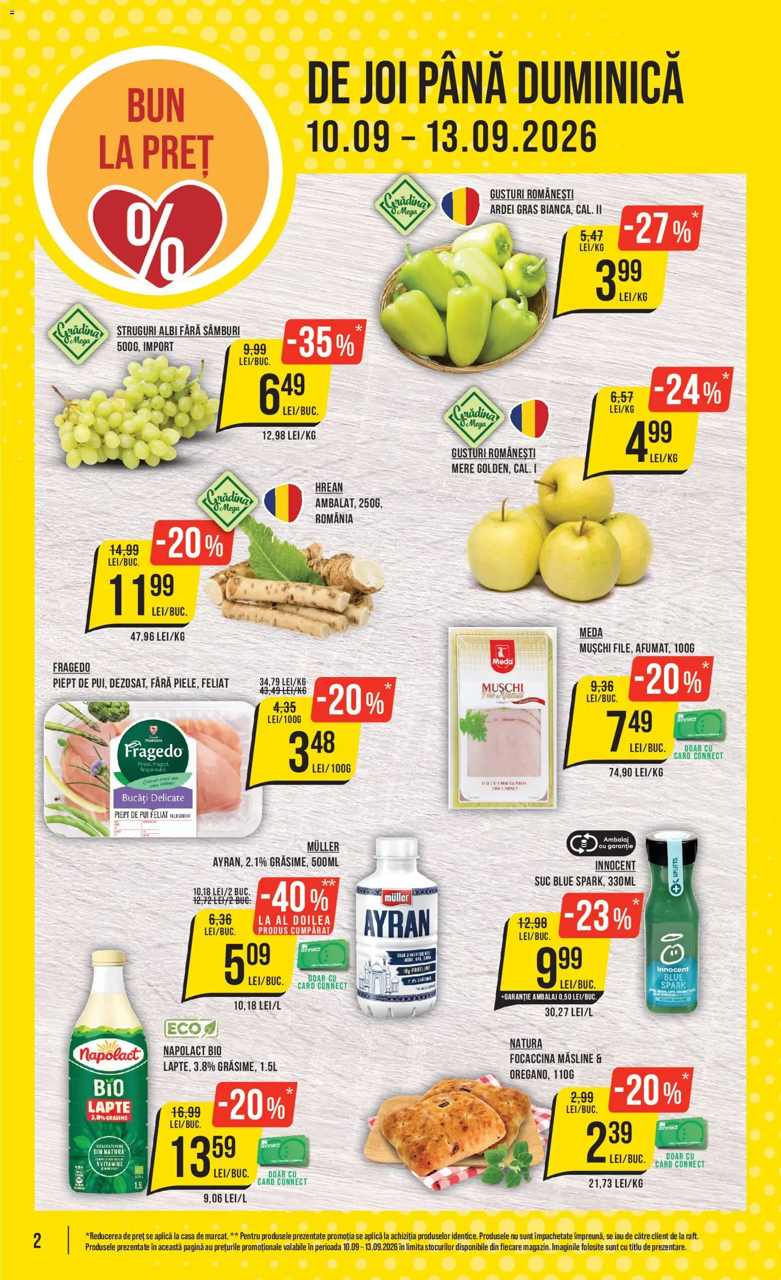 Catalog Mega Image 10 - 15 Septembrie 2026 | Pagina 2 | Produse: Raft, Măsline, Mere, Sare