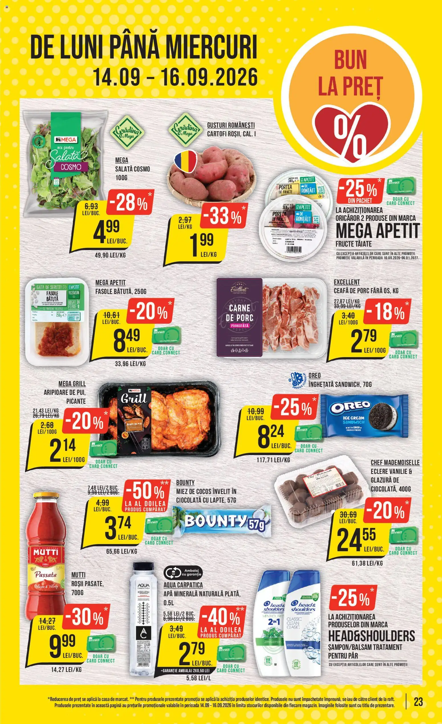 Catalog Mega Image 10 - 15 Septembrie 2026 | Pagina 23 | Produse: Oreo, Proteine, Ceafa de porc, Salată