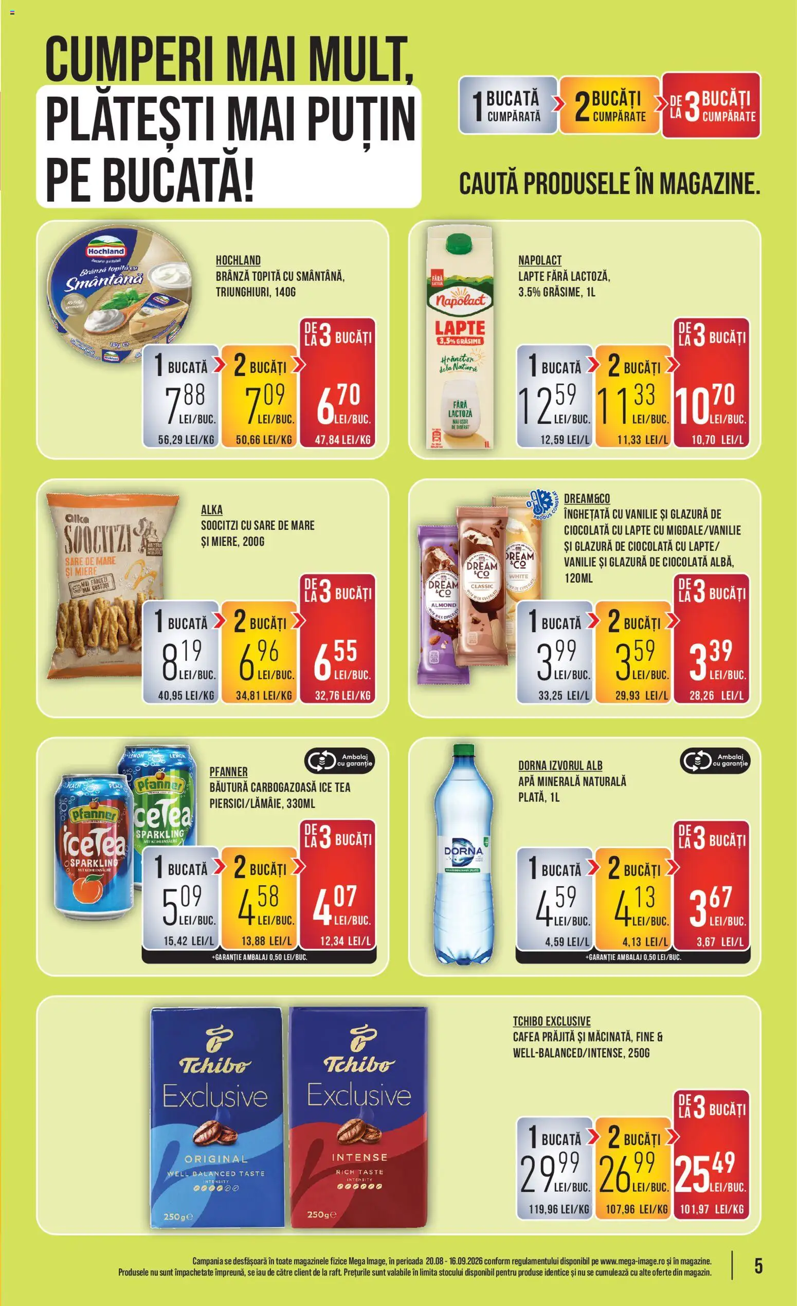 Catalog Mega Image 10 - 15 Septembrie 2026 | Pagina 5 | Produse: Apa minerala, Lapte, Hochland, Sare