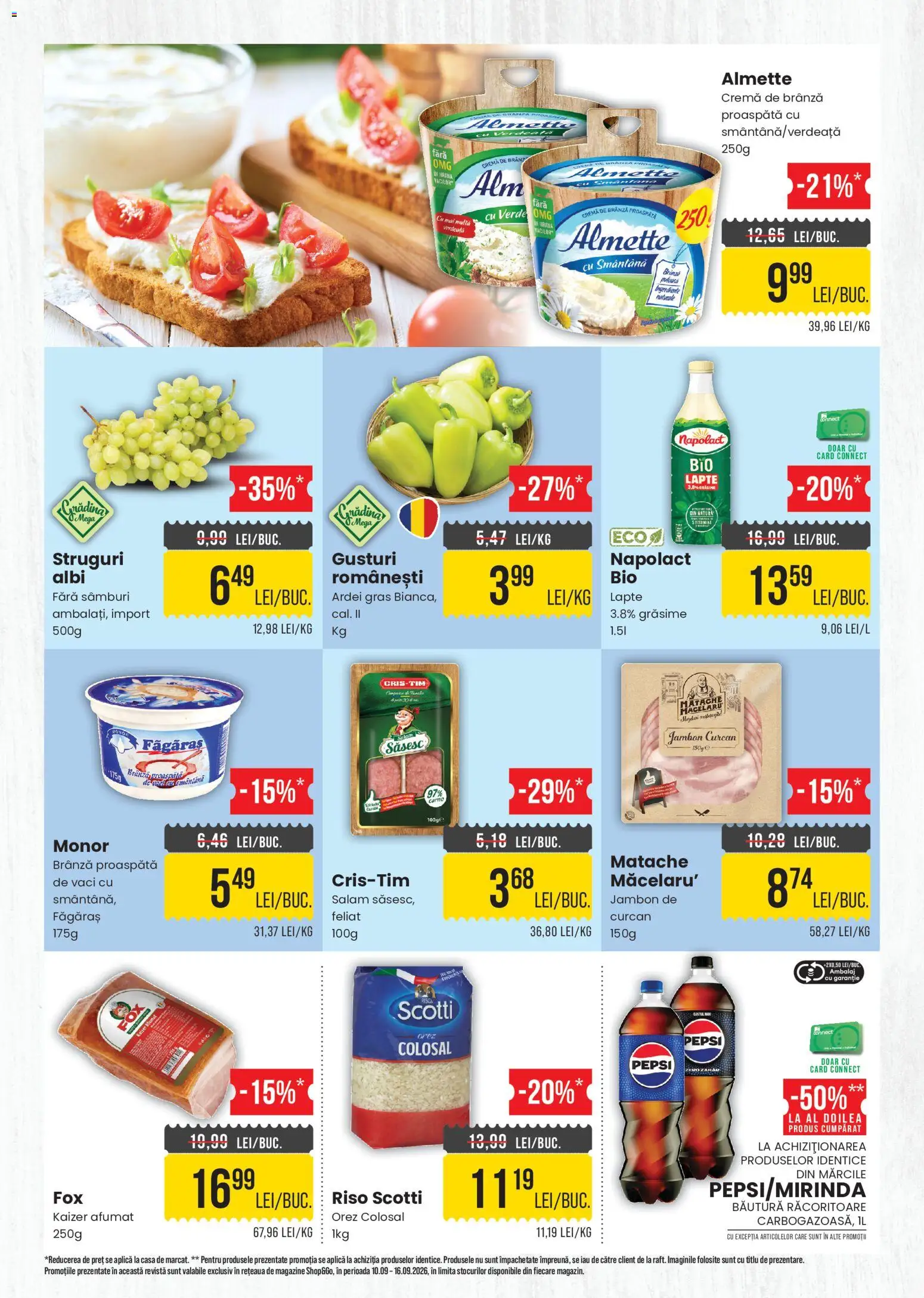 Catalog Mega Image 10 - 15 Septembrie 2026 | Pagina 2 | Produse: Gradina, Branza proaspata, Pepsi, Cremă de brânză