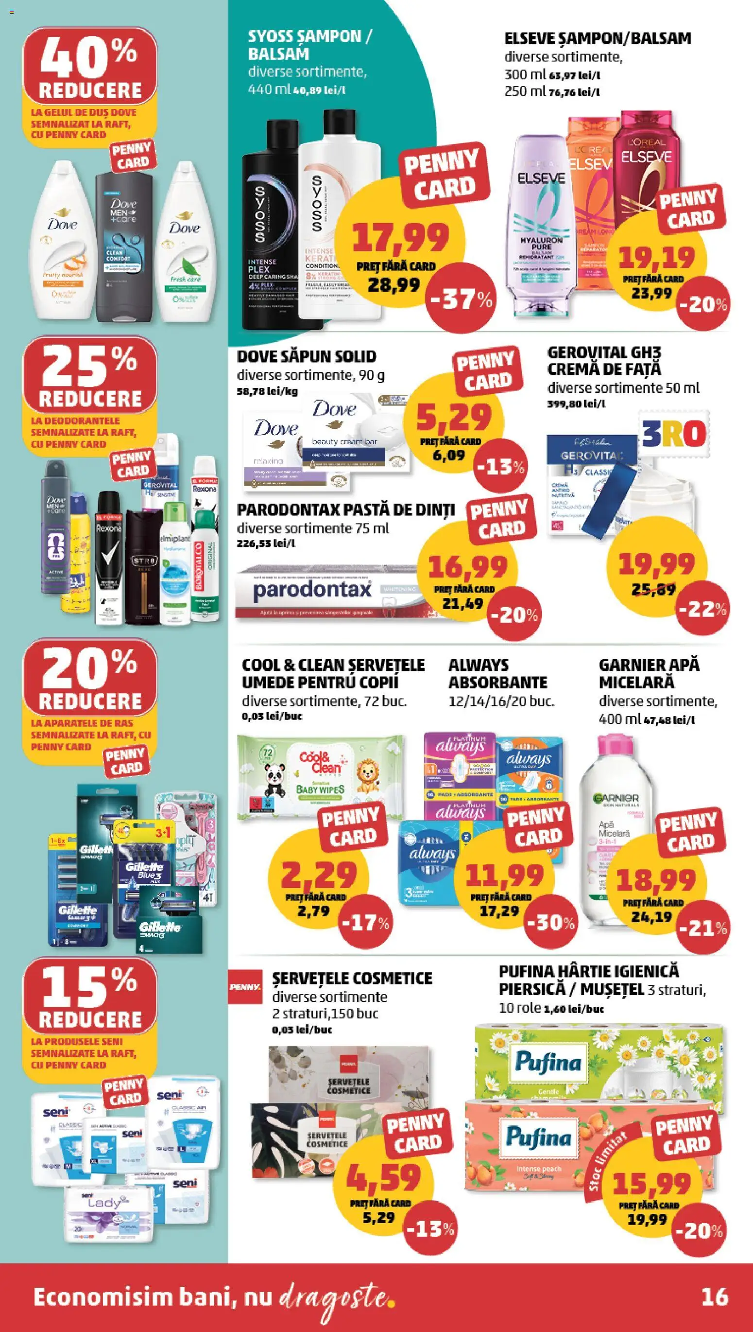 Catalog PENNY Market 9 - 14 Septembrie 2026 | Pagina 16 | Produse: Piersică, Rexona, Active, Absorbante
