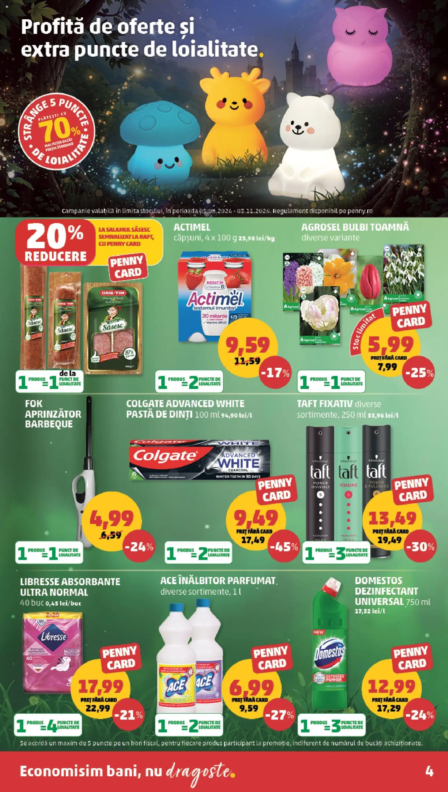 Catalog PENNY Market 9 - 14 Septembrie 2026 | Pagina 4 | Produse: Actimel, Pastă de dinți, Power, Dezinfectant
