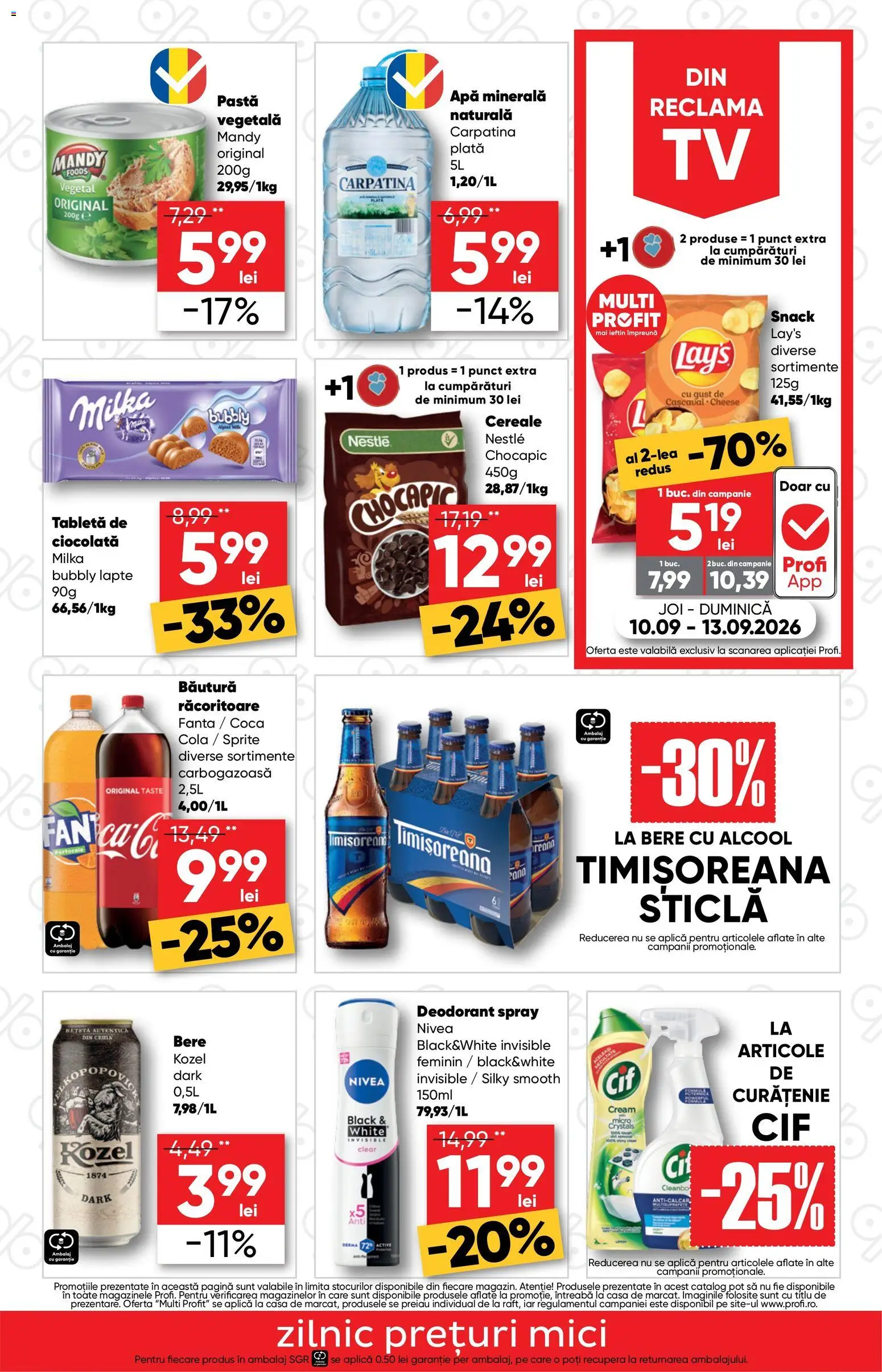 Catalog Profi 10 - 15 Septembrie 2026 | Pagina 3 | Produse: Lapte, Ciocolată, Bere, Deodorant
