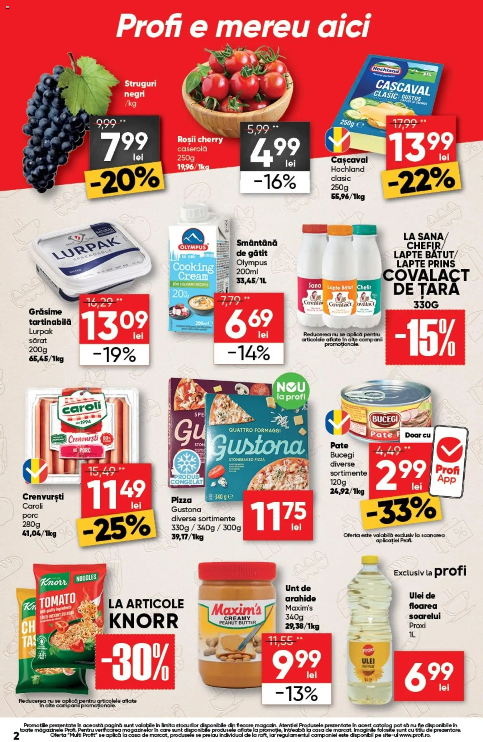 Catalog Profi 10 - 15 Septembrie 2026 | Pagina 2 | Produse: Covalact de tara, Lapte, Pizza, Roșii