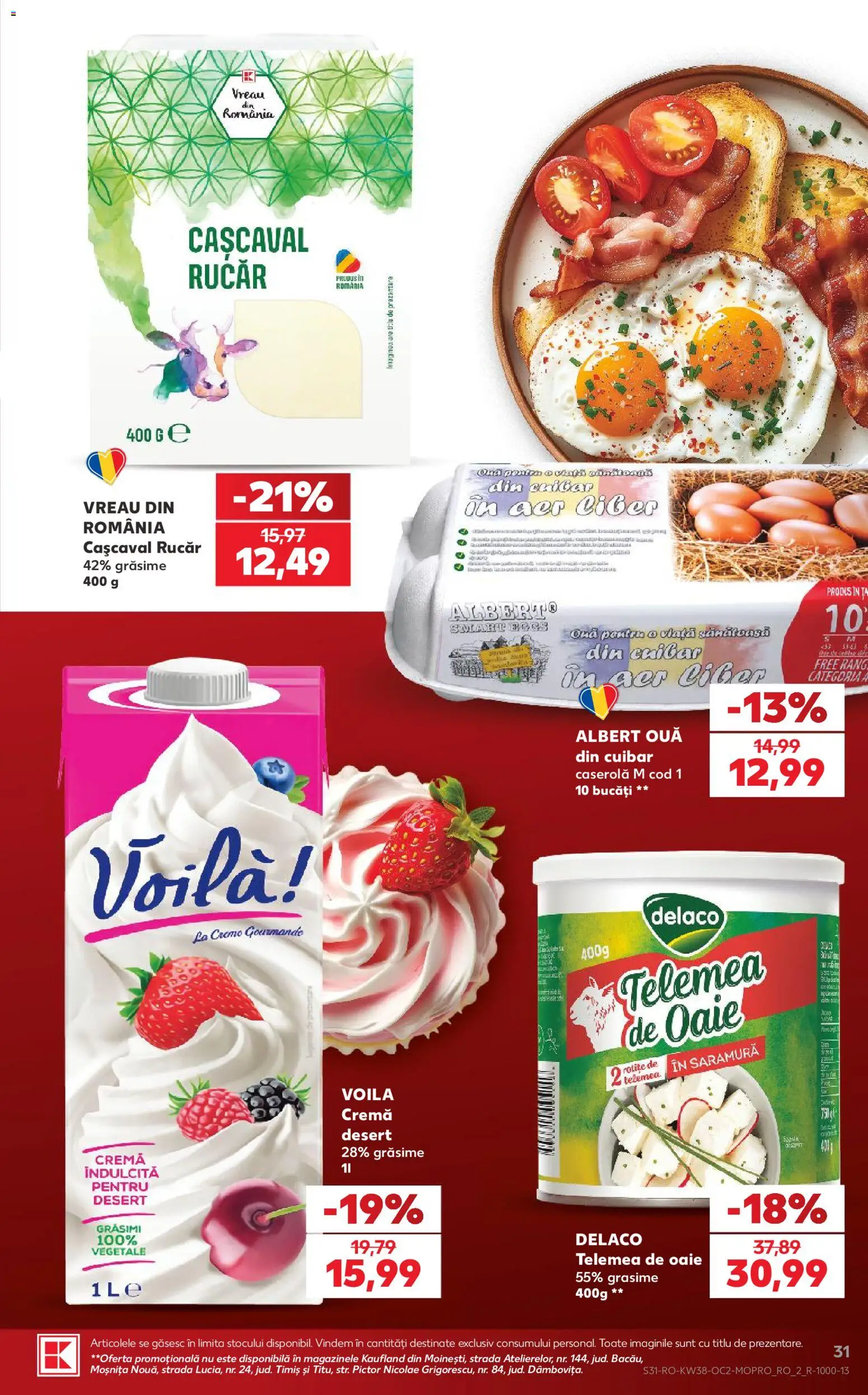 Catalog Kaufland 16 - 21 Septembrie 2026 | Pagina 31 | Produse: Cașcaval, Cremă, Ouă, Desert