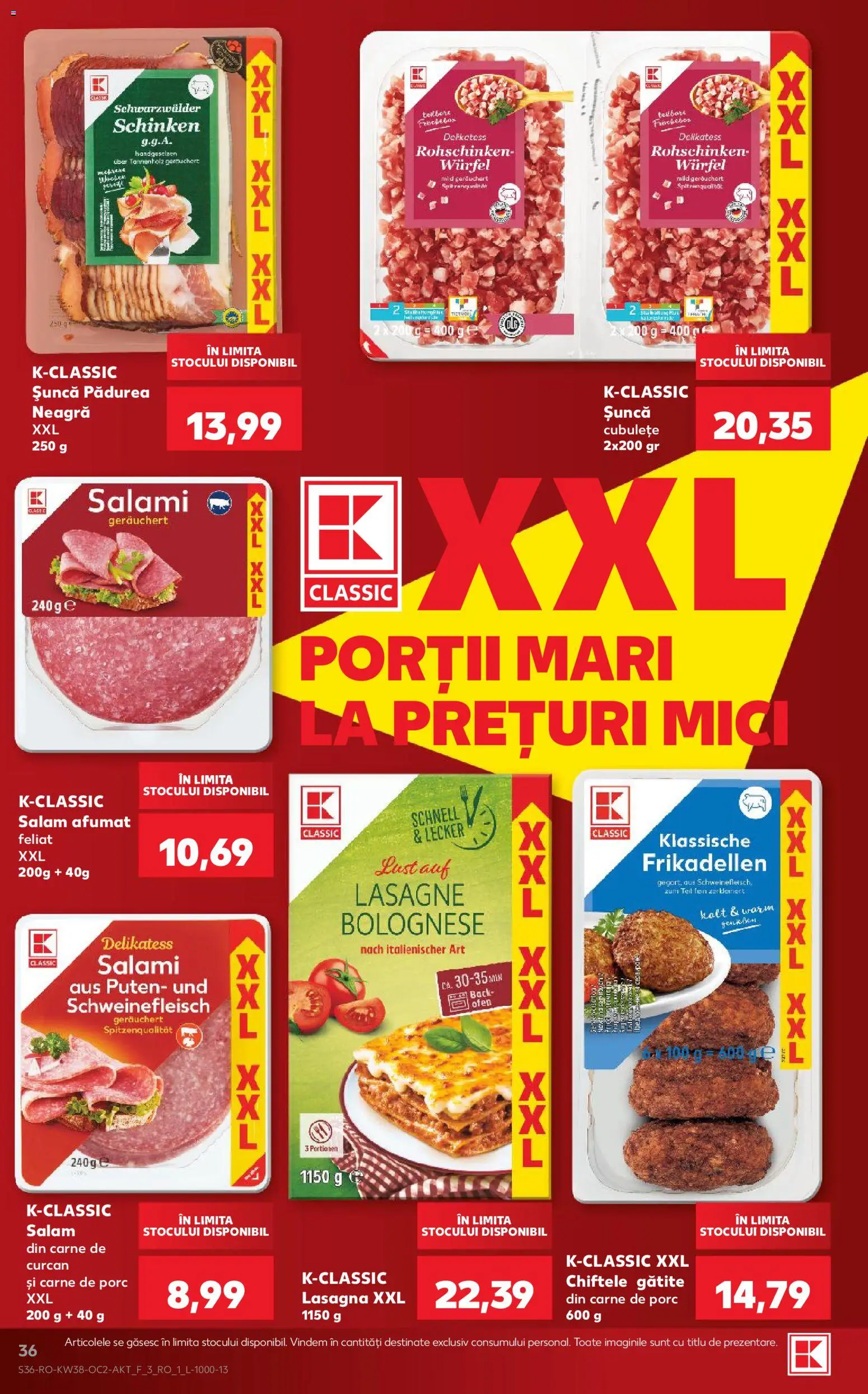 Catalog Kaufland 16 - 21 Septembrie 2026 | Pagina 36 | Produse: Art, Lasagna, Șuncă, Chiftele