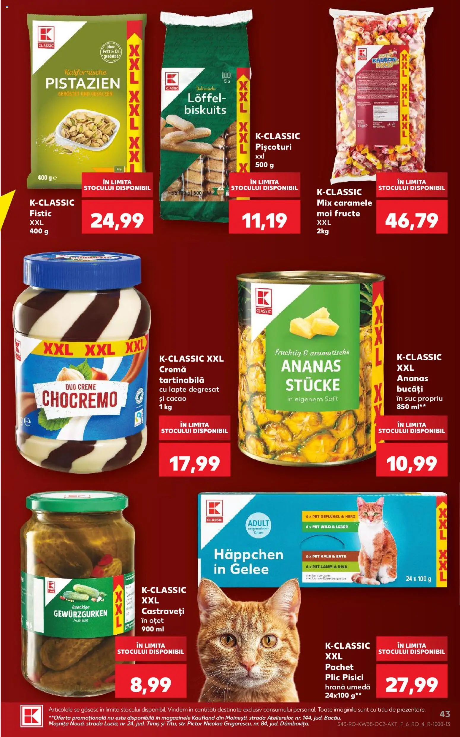 Catalog Kaufland 16 - 21 Septembrie 2026 | Pagina 43 | Produse: Pișcoturi, Fistic, Cremă tartinabilă, Castraveți