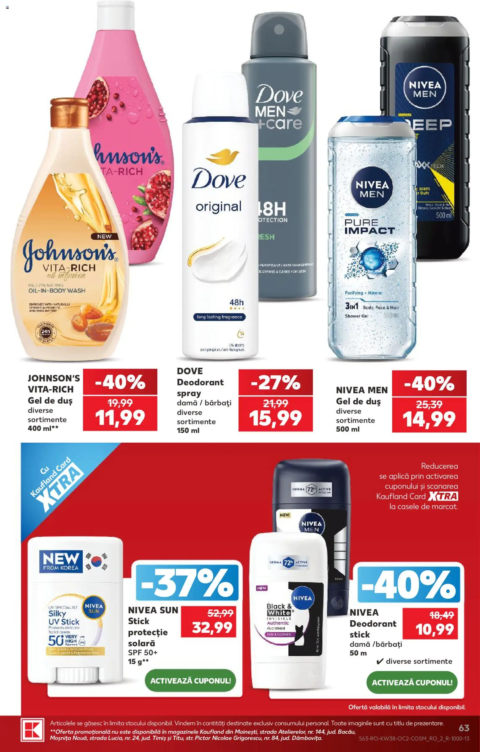 Catalog Kaufland 16 - 21 Septembrie 2026 | Pagina 63 | Produse: Nivea, Active, Gel de duș, Deodorant