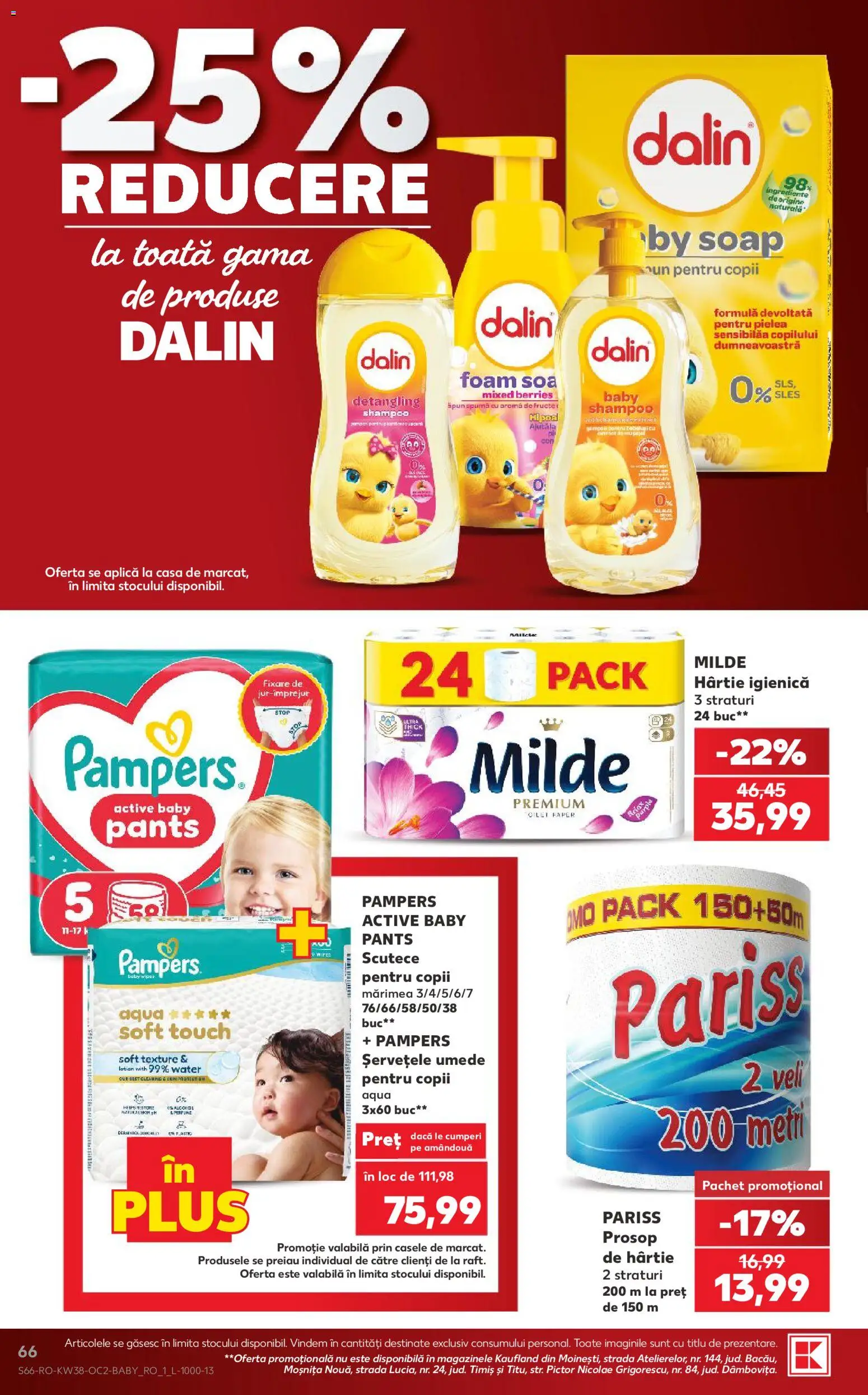 Catalog Kaufland 16 - 21 Septembrie 2026 | Pagina 66 | Produse: Premium, Pampers, Aplică, Șervețele umede