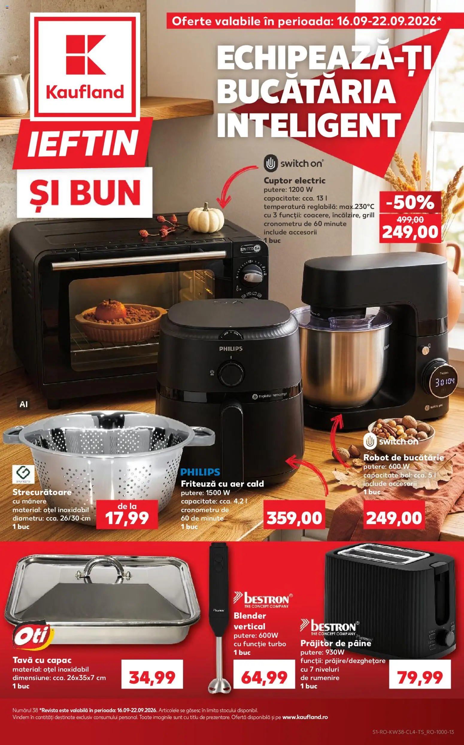 Catalog Kaufland 16 - 21 Septembrie 2026 | Pagina 1 | Produse: Blender, Cuptor, Robot, Pâine