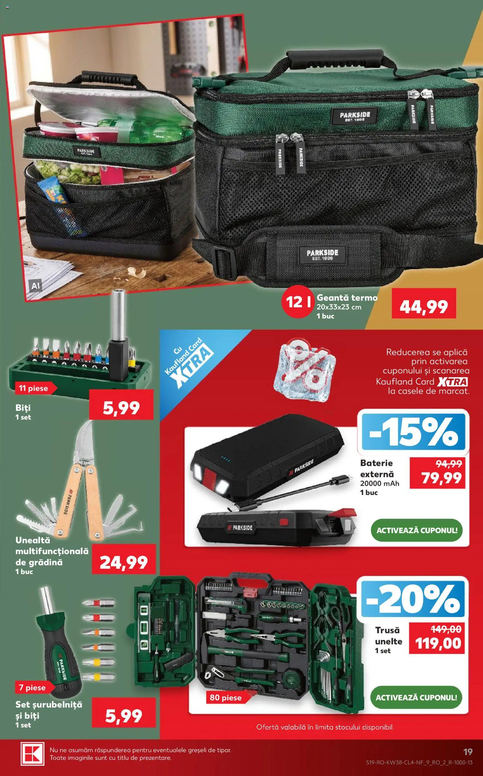 Catalog Kaufland 16 - 21 Septembrie 2026 | Pagina 19 | Produse: Gradina, Geantă, Parkside, Baterie