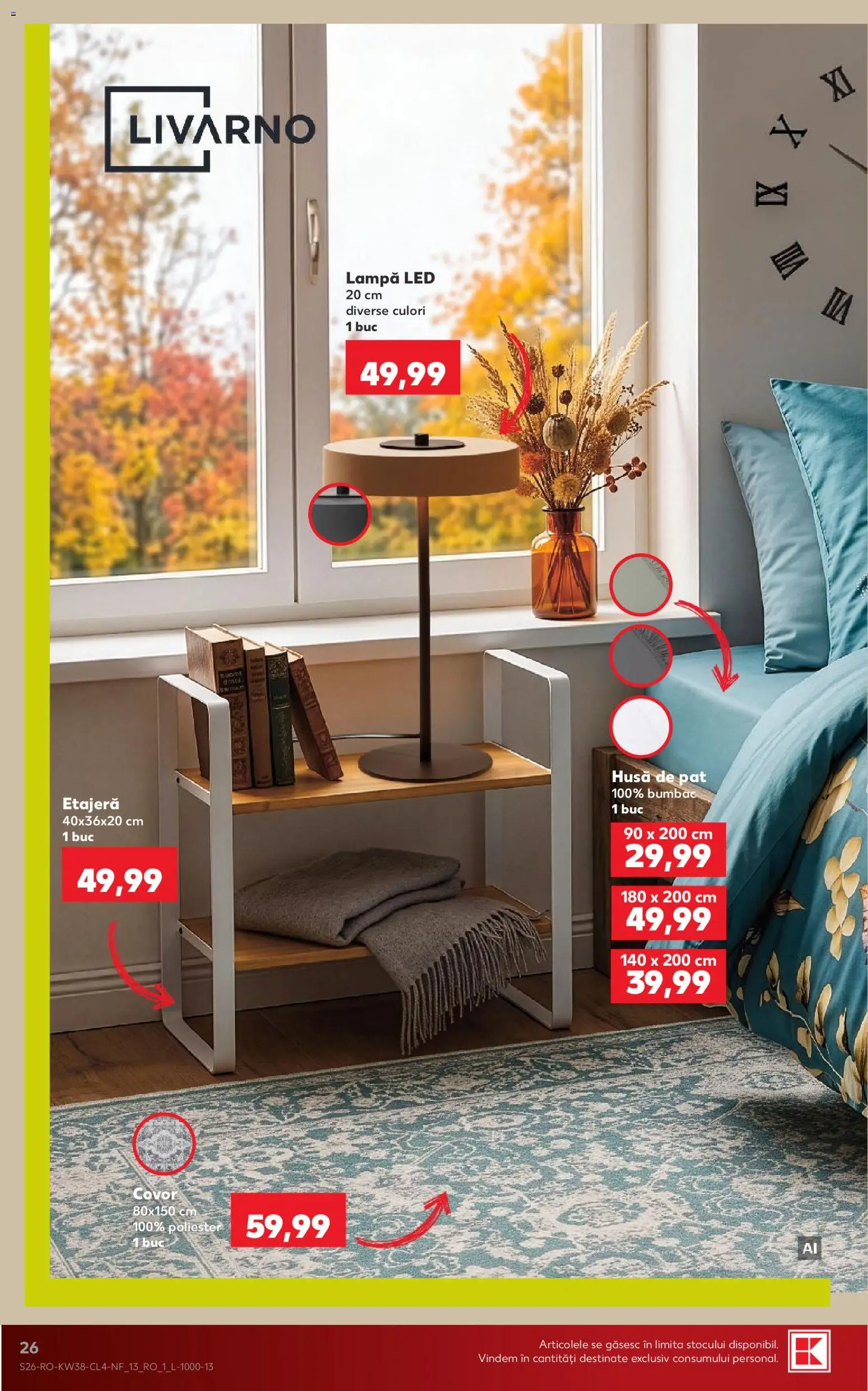 Catalog Kaufland 16 - 21 Septembrie 2026 | Pagina 26 | Produse: LED, Covor, Etajeră, Husa de pat