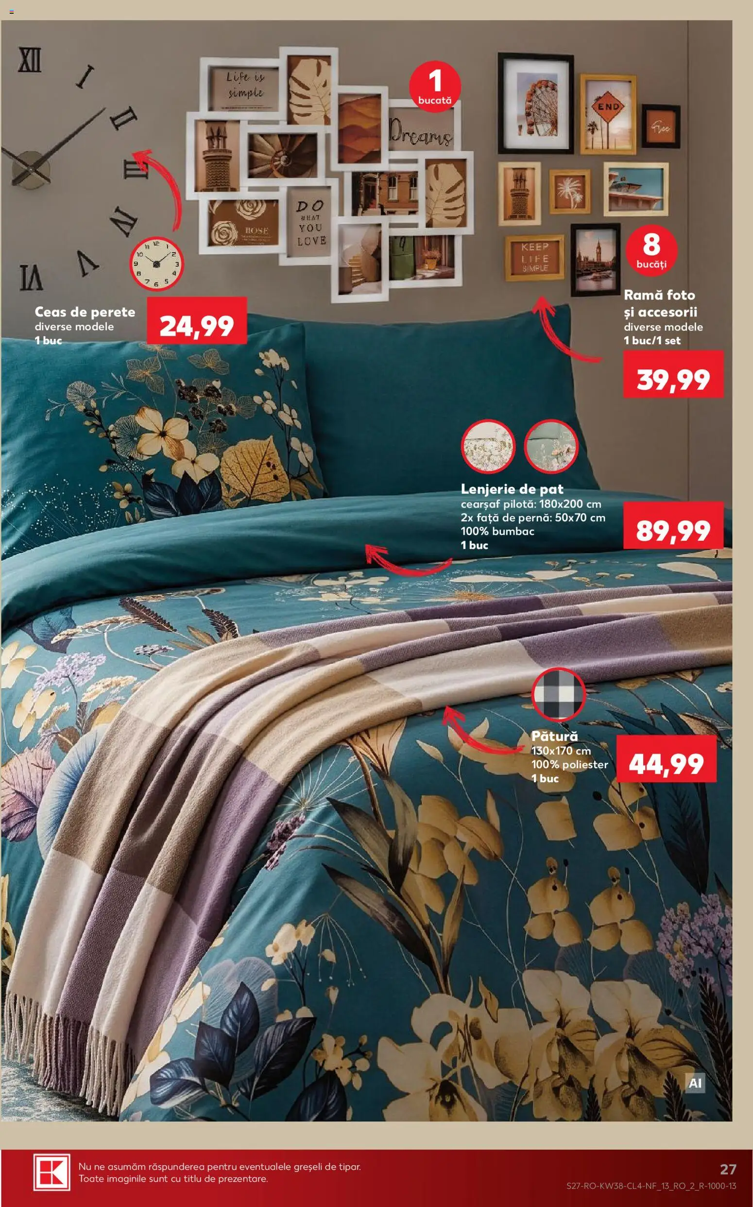 Catalog Kaufland 16 - 21 Septembrie 2026 | Pagina 27 | Produse: Pat, Lenjerie de pat, Pătură, Pilotă