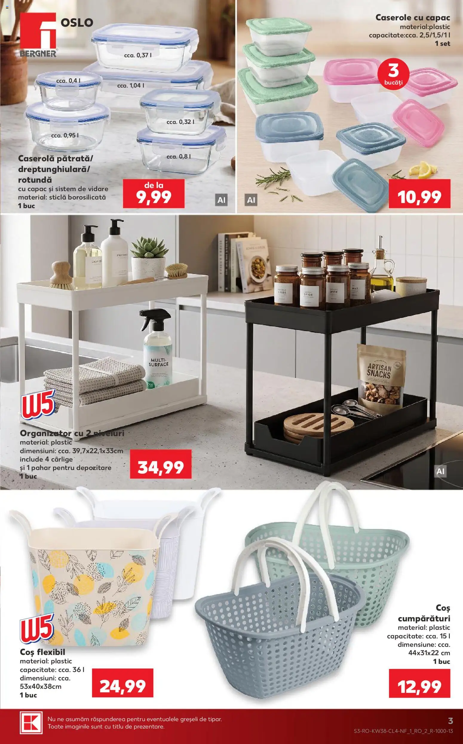 Catalog Kaufland 16 - 21 Septembrie 2026 | Pagina 3 | Produse: Caserole, Caserola, Organizator, Depozitare