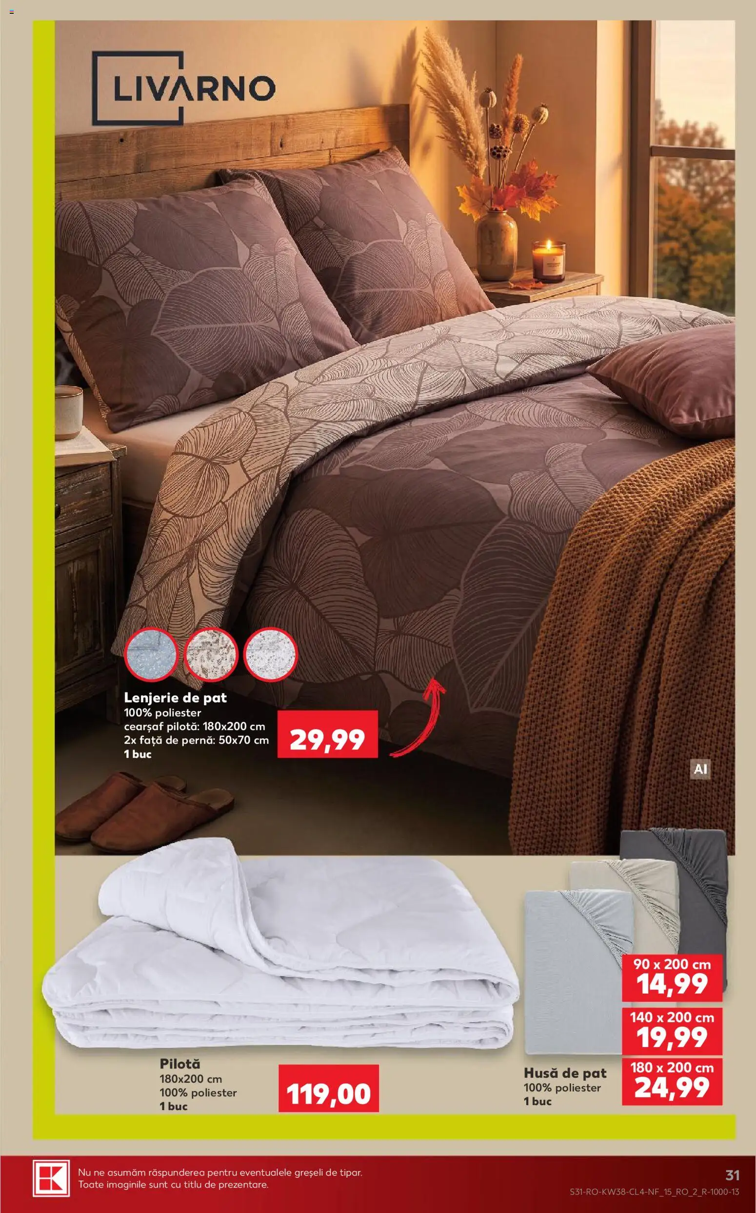 Catalog Kaufland 16 - 21 Septembrie 2026 | Pagina 31 | Produse: Pat, Pernă, Pilotă, Față de pernă