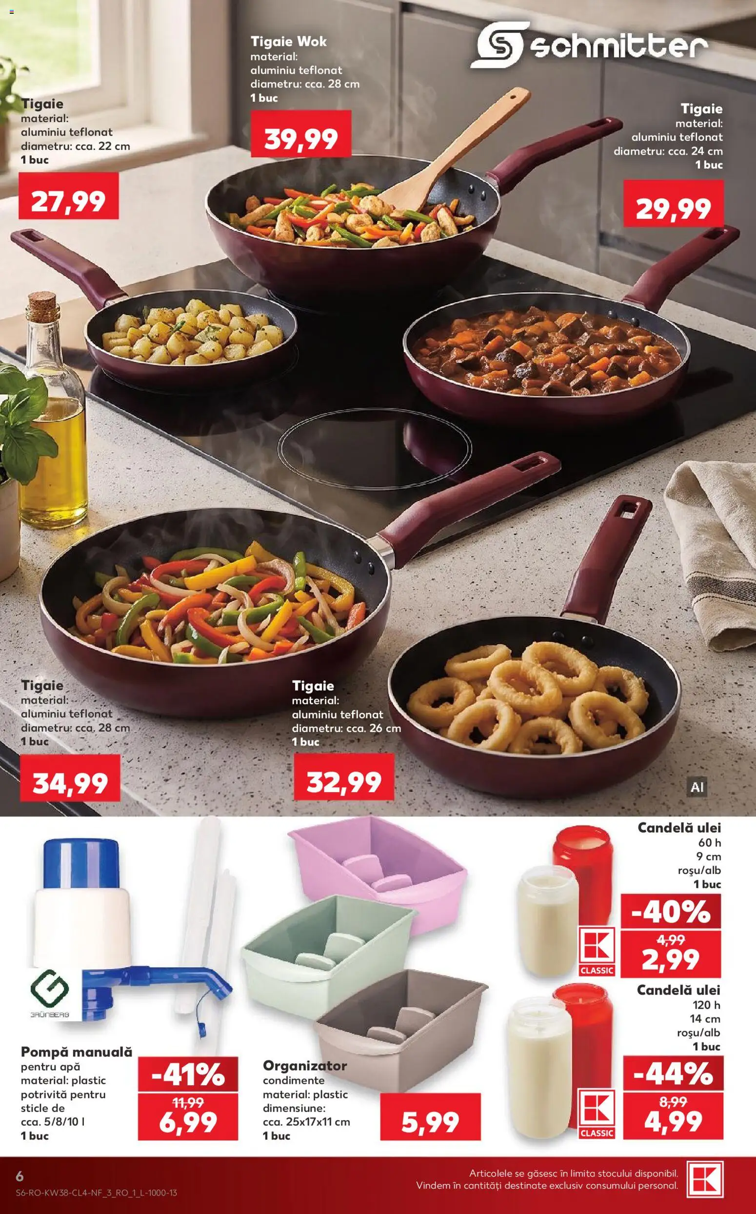 Catalog Kaufland 16 - 21 Septembrie 2026 | Pagina 6 | Produse: Tigaie, Ulei, Organizator, Apă