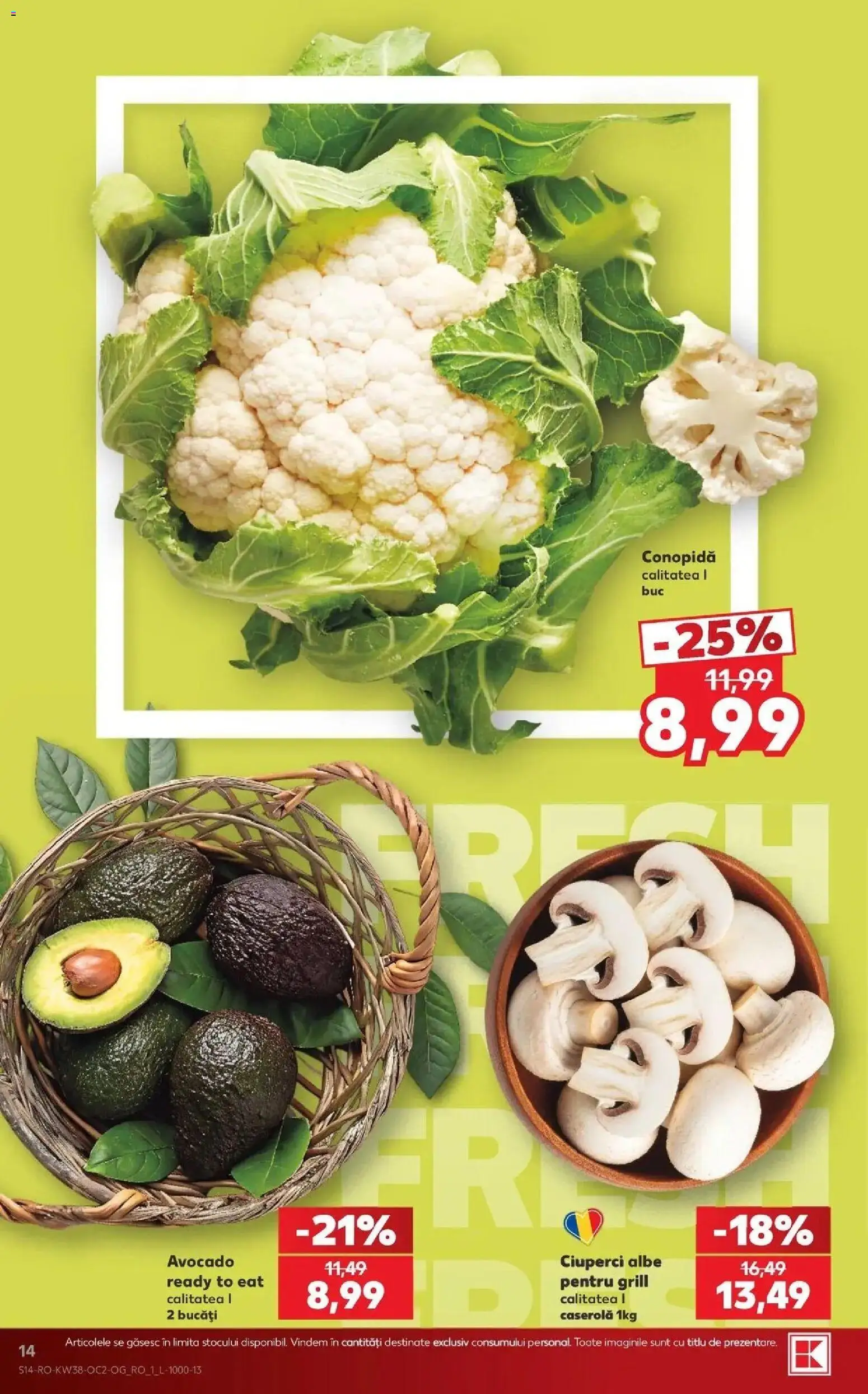 Catalog Kaufland 16 - 21 Septembrie 2026 | Pagina 14 | Produse: Conopidă, Grill, Ciuperci, Avocado