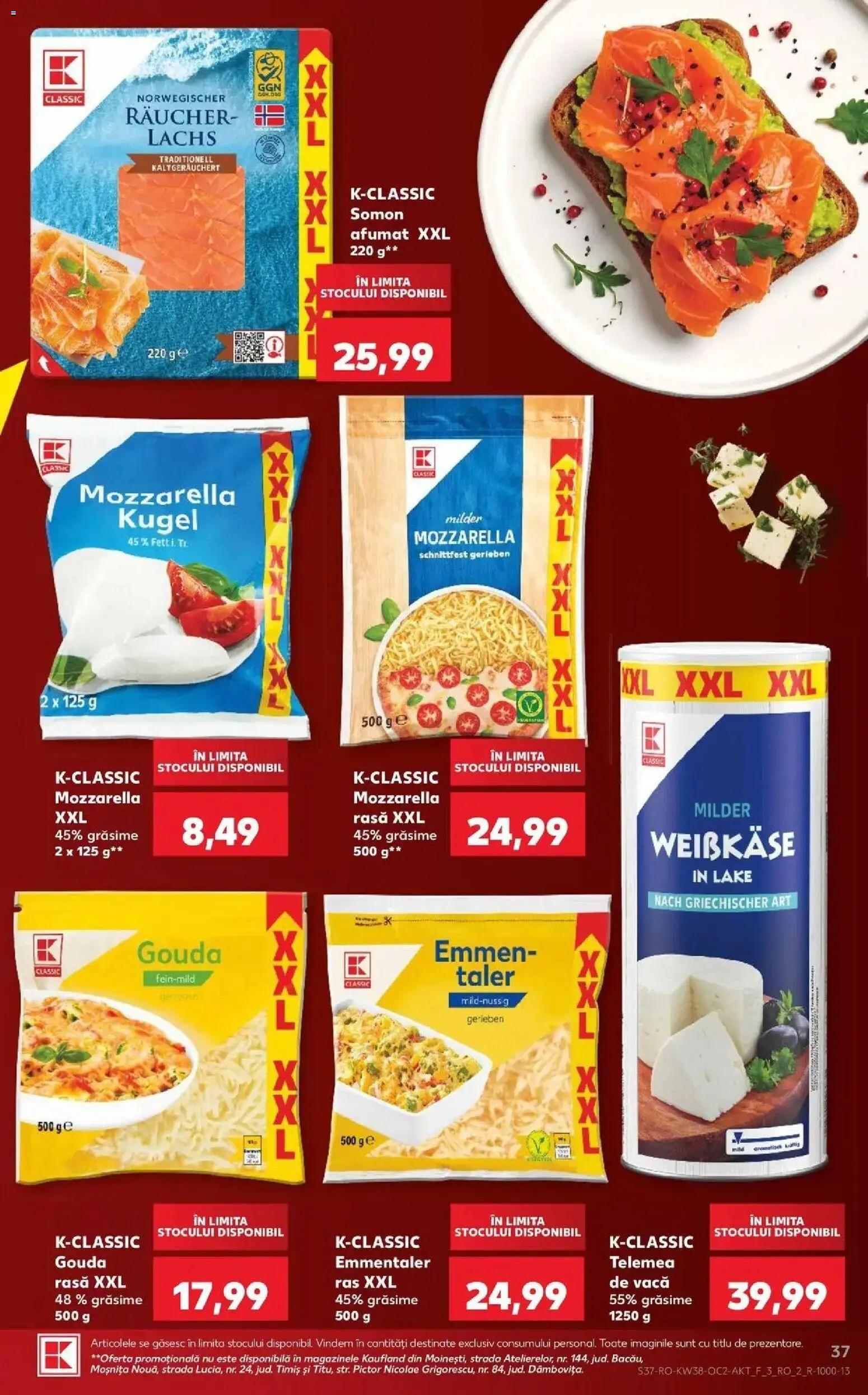 Catalog Kaufland 16 - 21 Septembrie 2026 | Pagina 37 | Produse: Somon afumat, Art, Mozzarella, Gouda