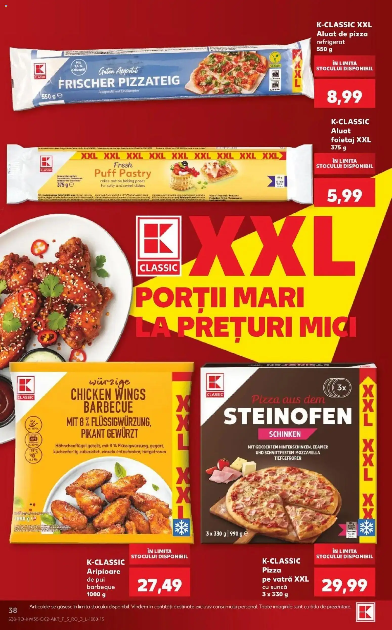 Catalog Kaufland 16 - 21 Septembrie 2026 | Pagina 38 | Produse: Pui, Foietaj, Aluat, Șuncă