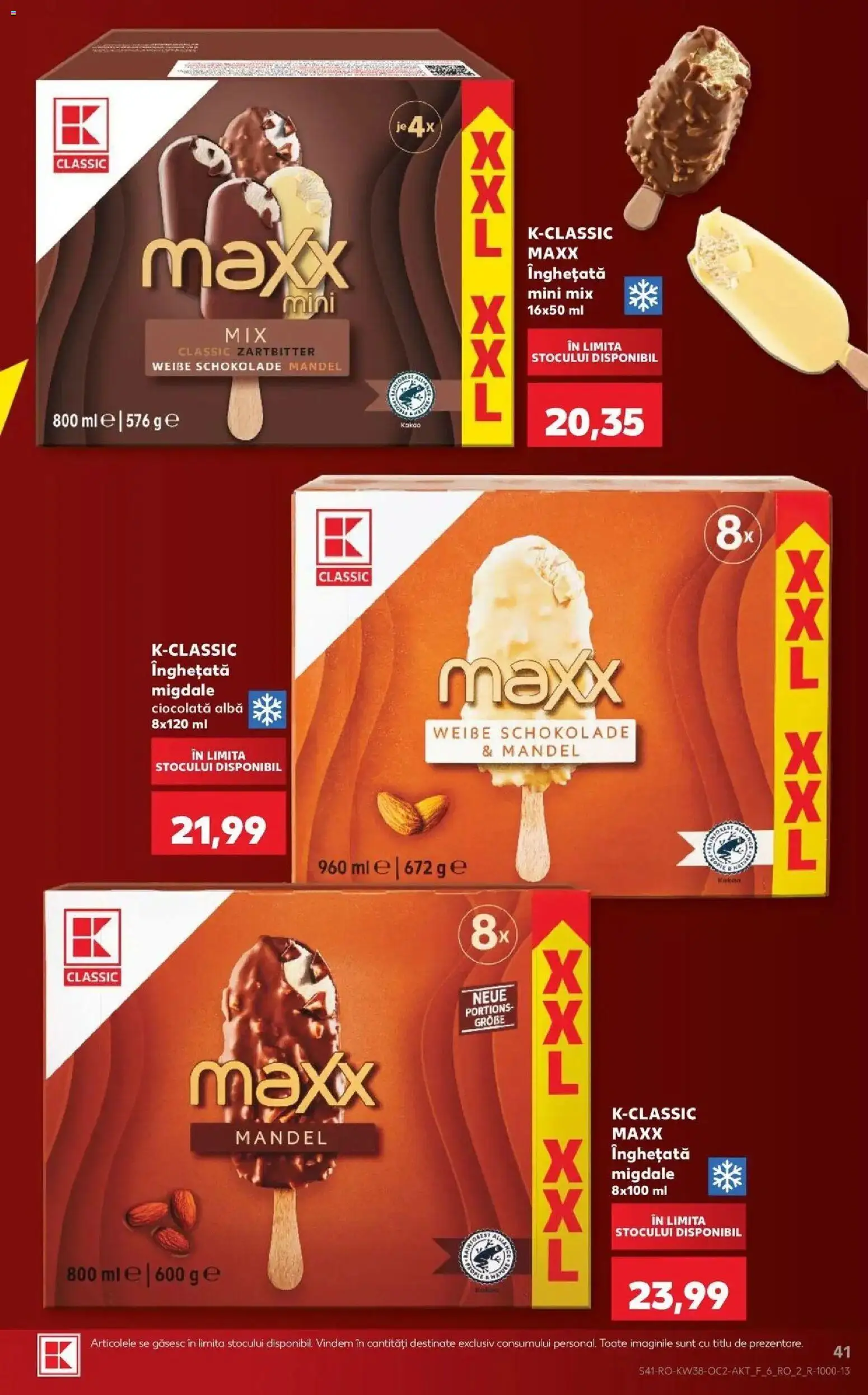 Catalog Kaufland 16 - 21 Septembrie 2026 | Pagina 41 | Produse: Alba, Migdale, Ciocolată, Înghețată