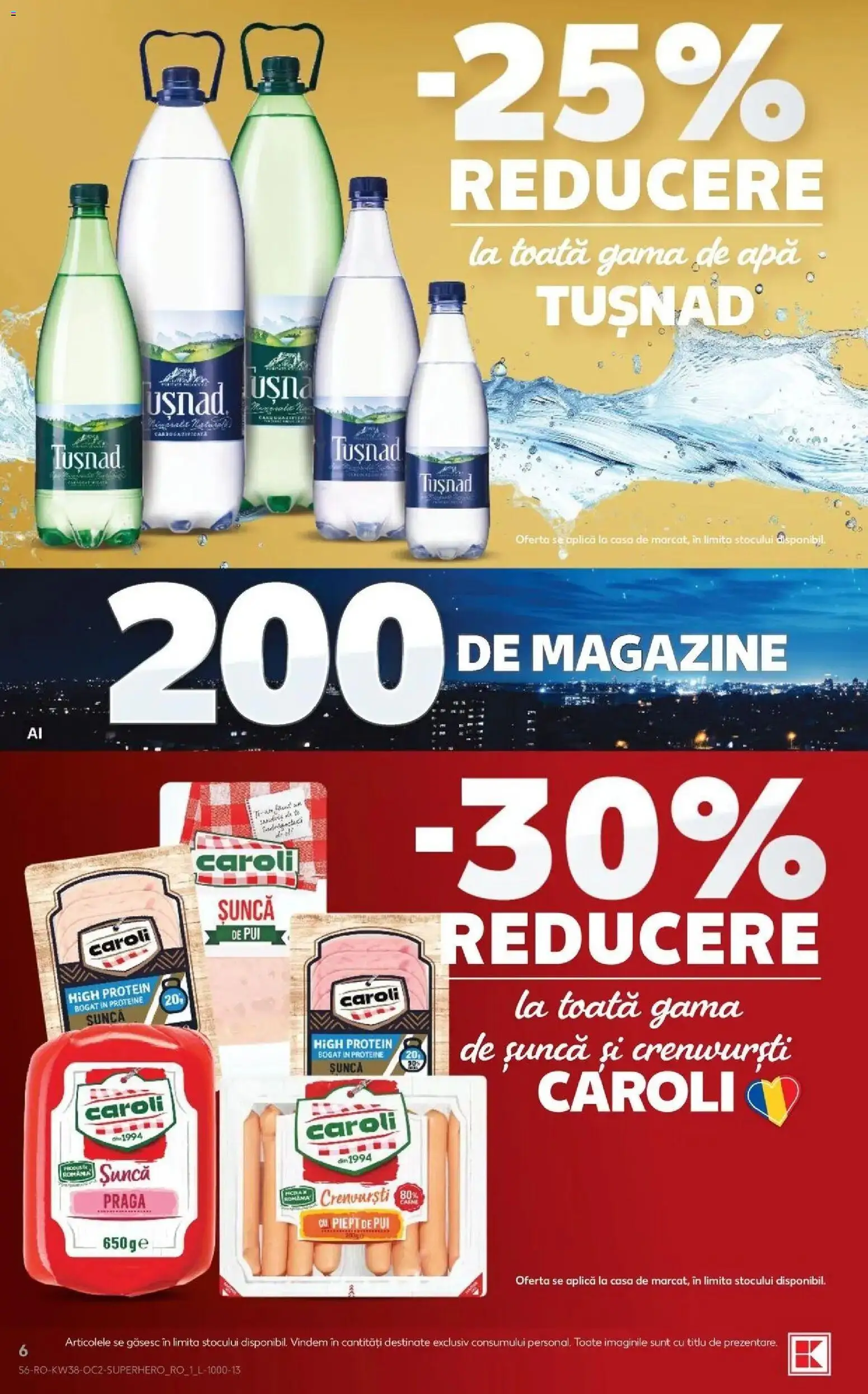 Catalog Kaufland 16 - 21 Septembrie 2026 | Pagina 6 | Produse: Proteine, Aplică, Șuncă, Apă