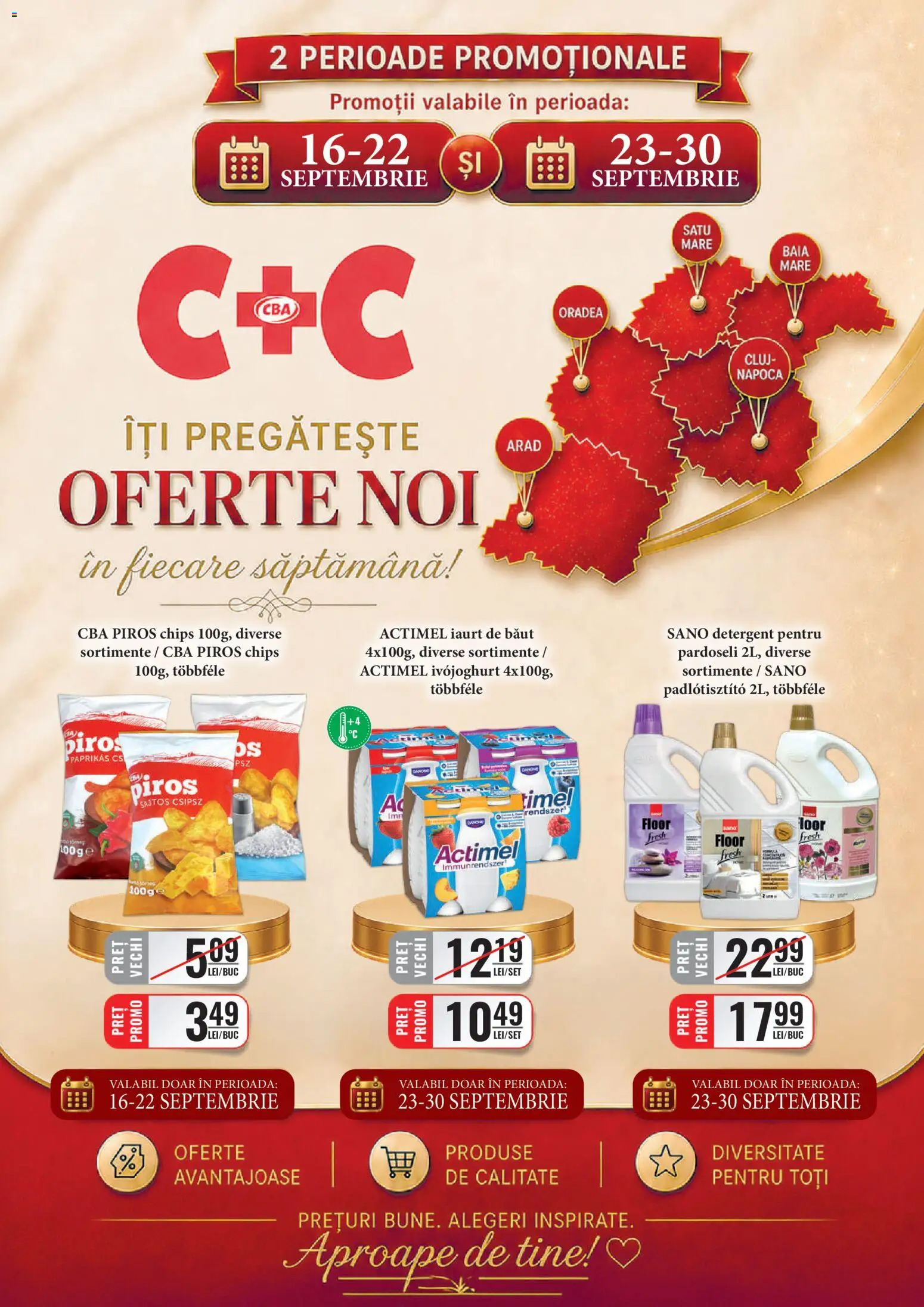 Catalog CBA 16 - 29 Septembrie 2026 | Pagina 1 | Produse: Iaurt de baut, Iaurt, Actimel, Detergent