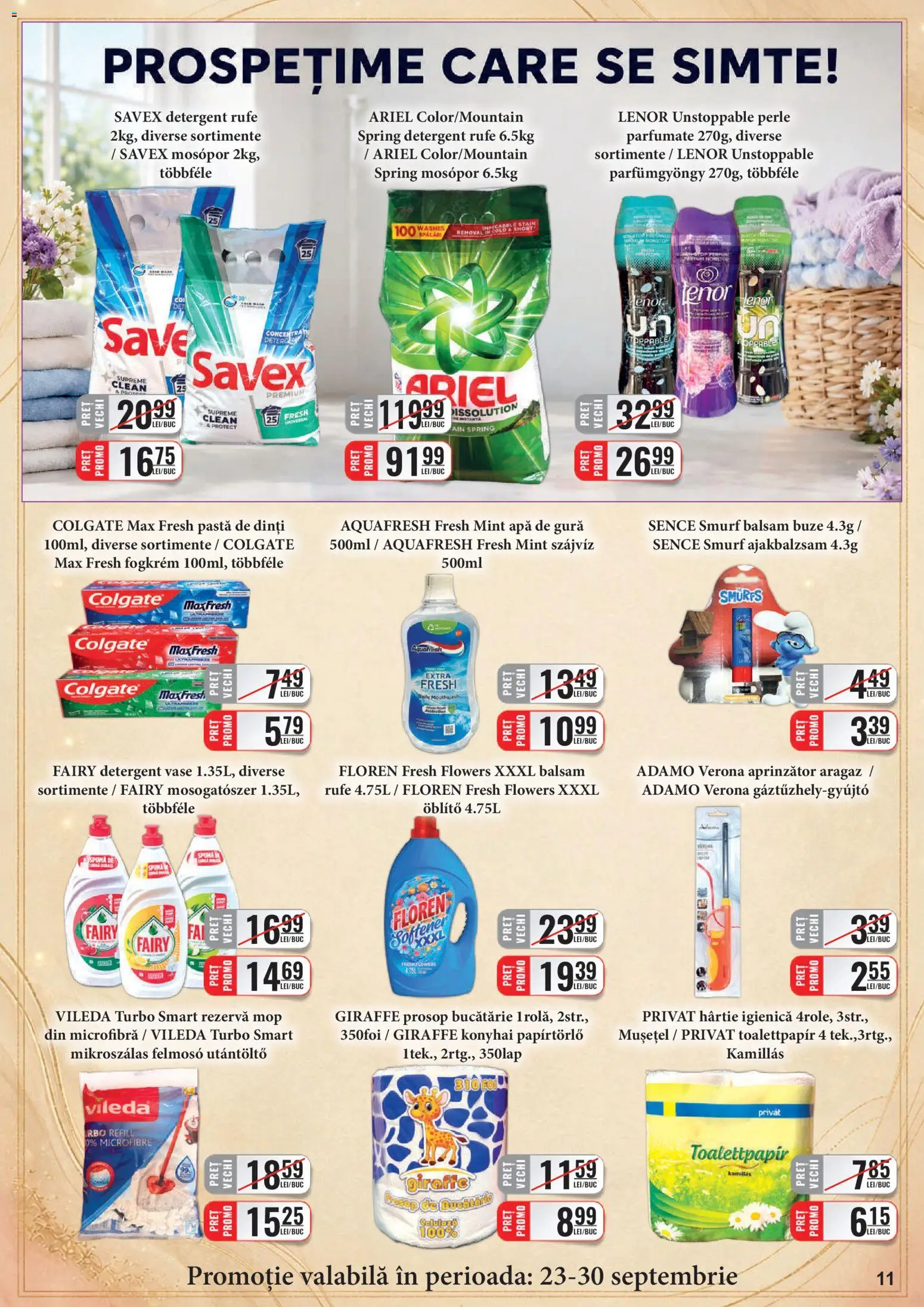 Catalog CBA 16 - 29 Septembrie 2026 | Pagina 11 | Produse: Aragaz, Vase, Apă de gură, Vileda